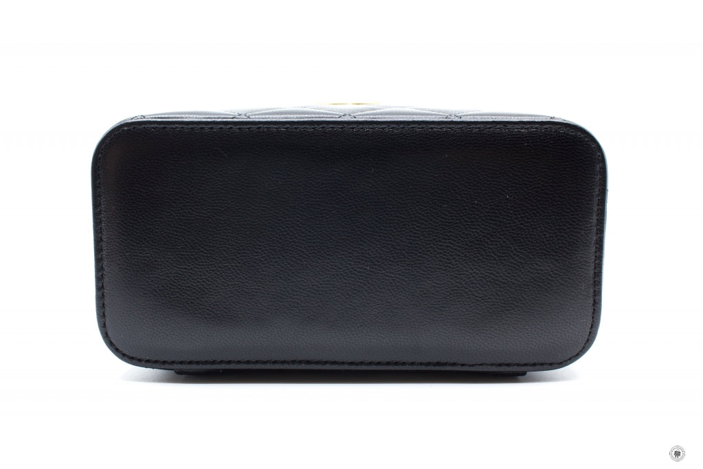 Chanel AP2550B07242 Vanity With Gold And Silver Chain Black 94305 Lambskin Shoulder Bags Shw