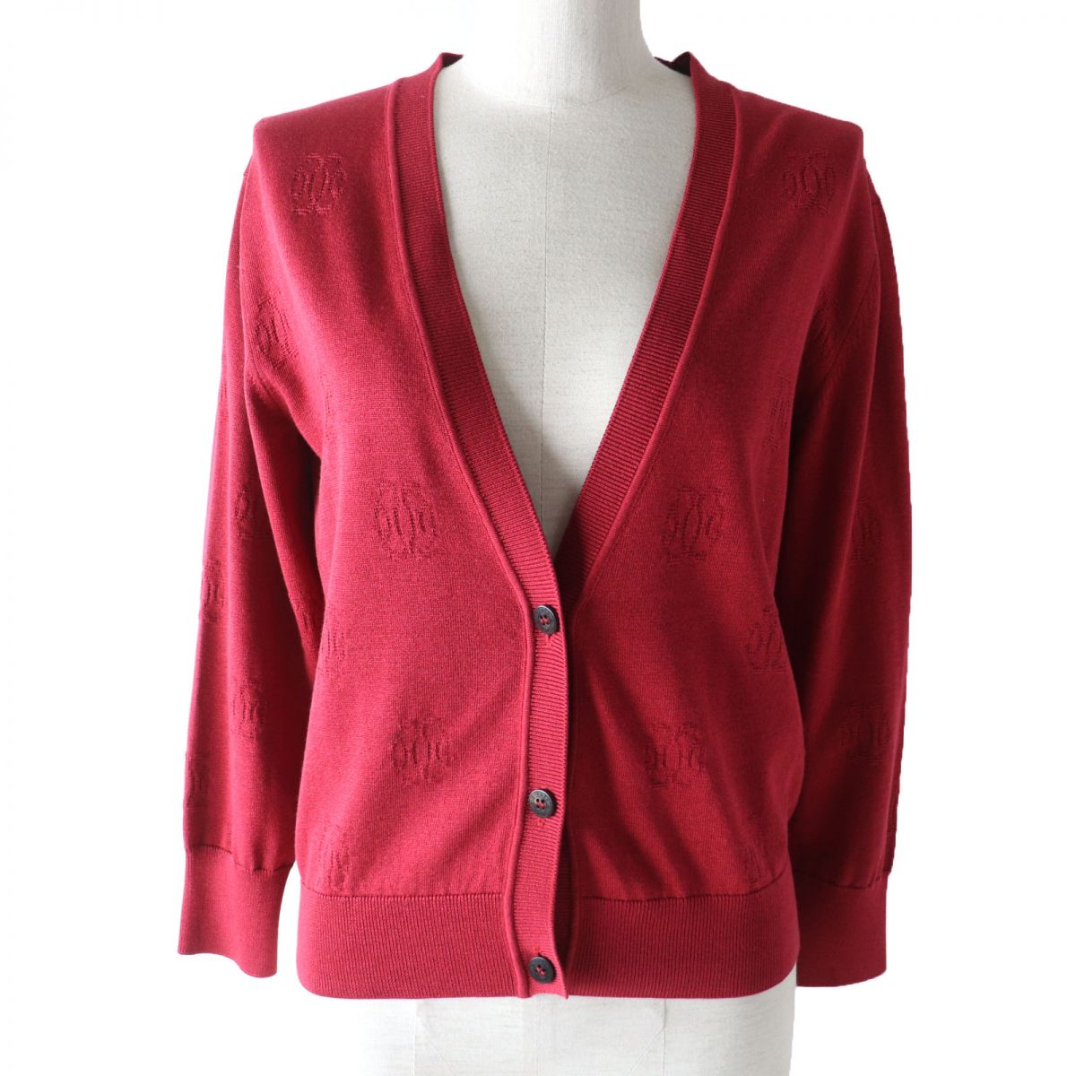 HERMES cardigan Main: 57% silk, Main: 43% cotton Red Women 34 d