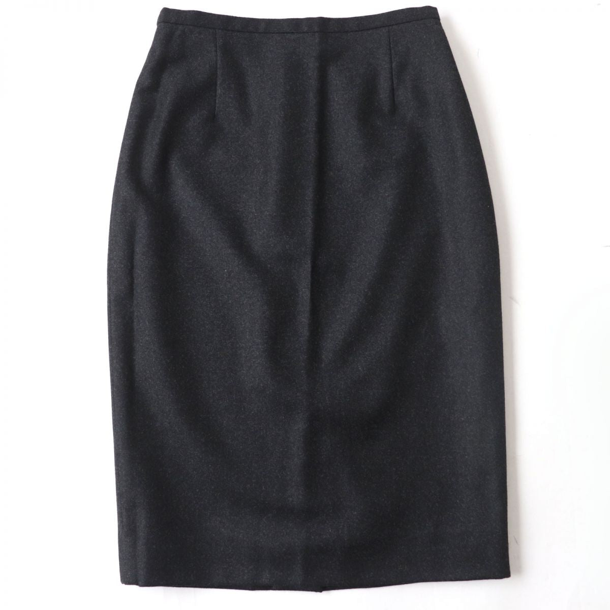 HERMES skirt Outer: 90% wool, Outer: 10% cashmere, Lining: 100% silk Black type Women 34 d