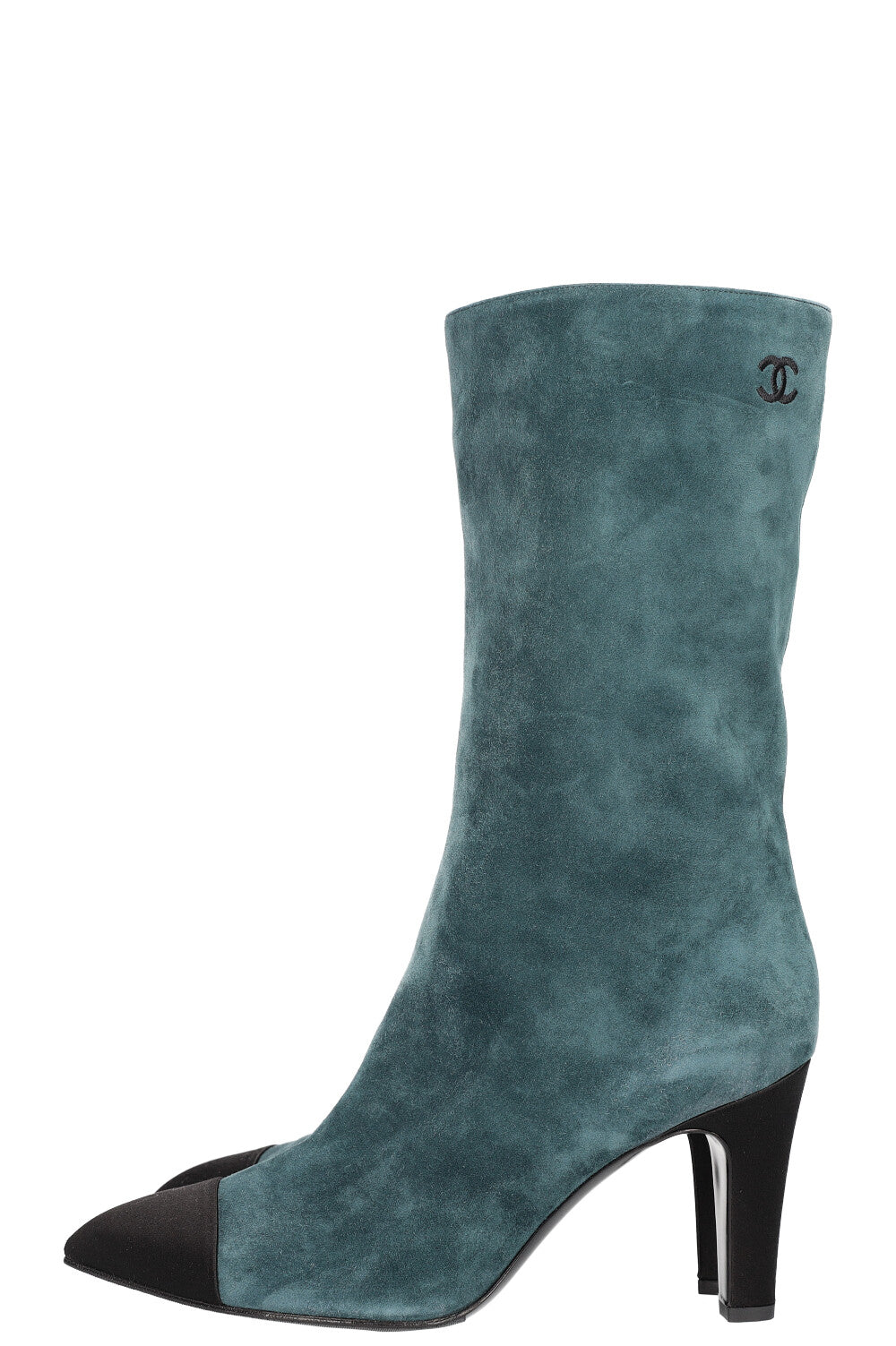 CHANEL Gabrielle Chanel Boots Suede Blue & Black