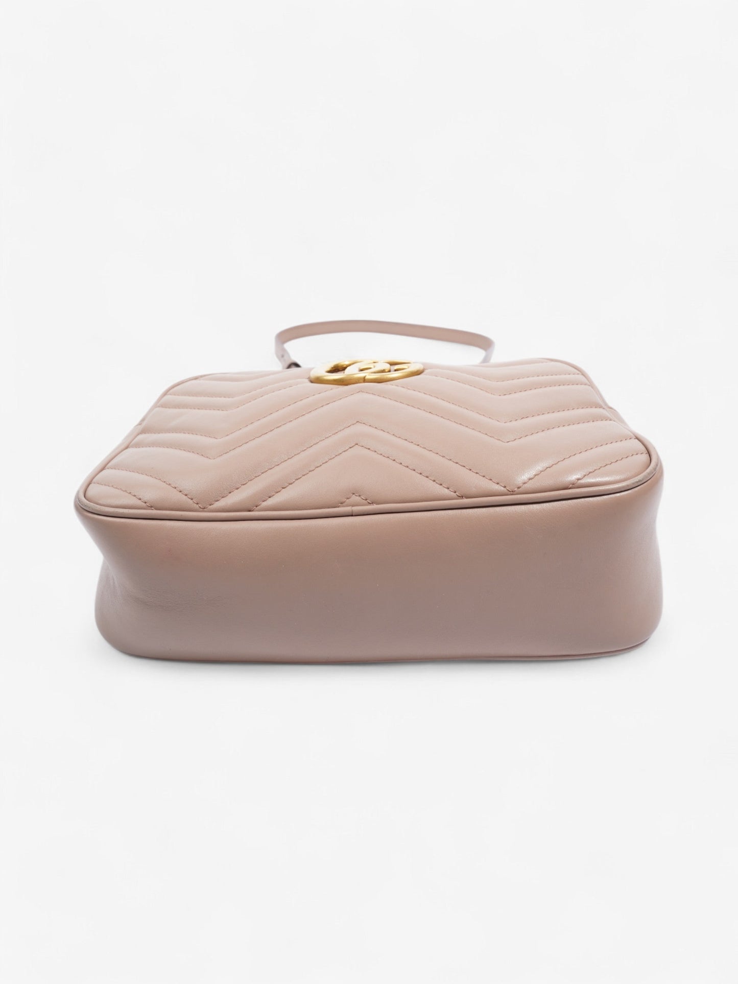 Gucci GG Marmont Rose Beige Matelasse Leather Small