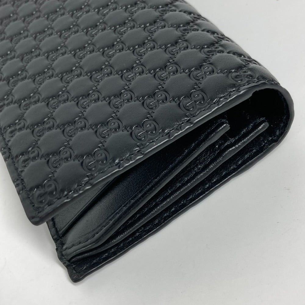 GUCCI Long Wallet Purse 544479 Sima leather black Micro Guccisima GG mens