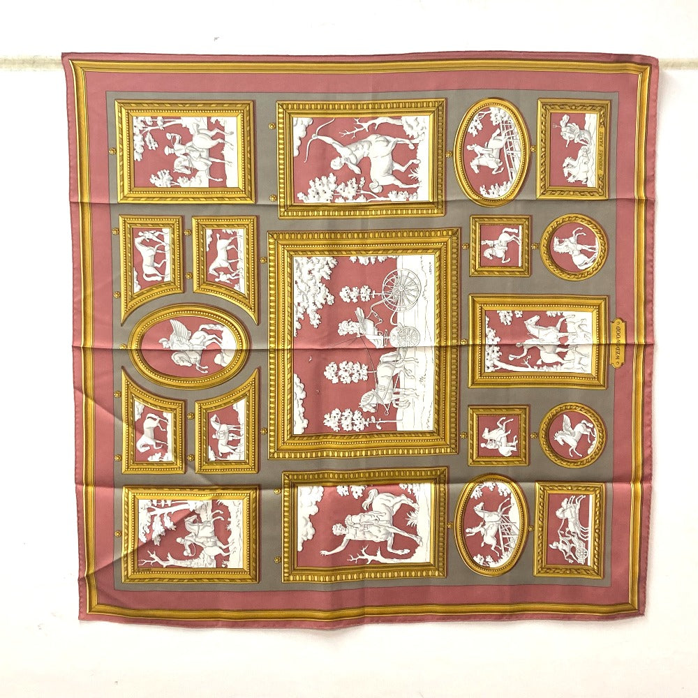 HERMES scarf silk pink Wedgwood WEDGWOOD Women d