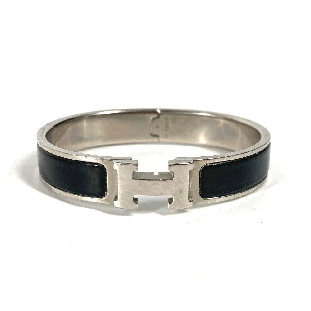 HERMES Bangle metal black Click crack PM Women d