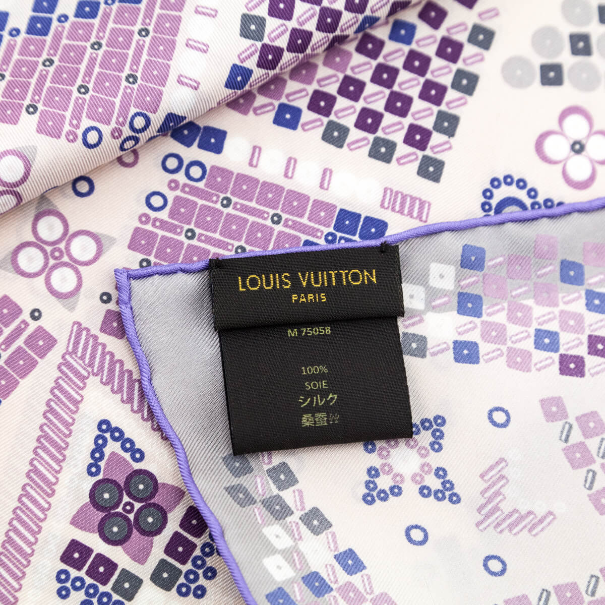 Louis Vuitton Pink & Purple Silk Aiyana Scarf