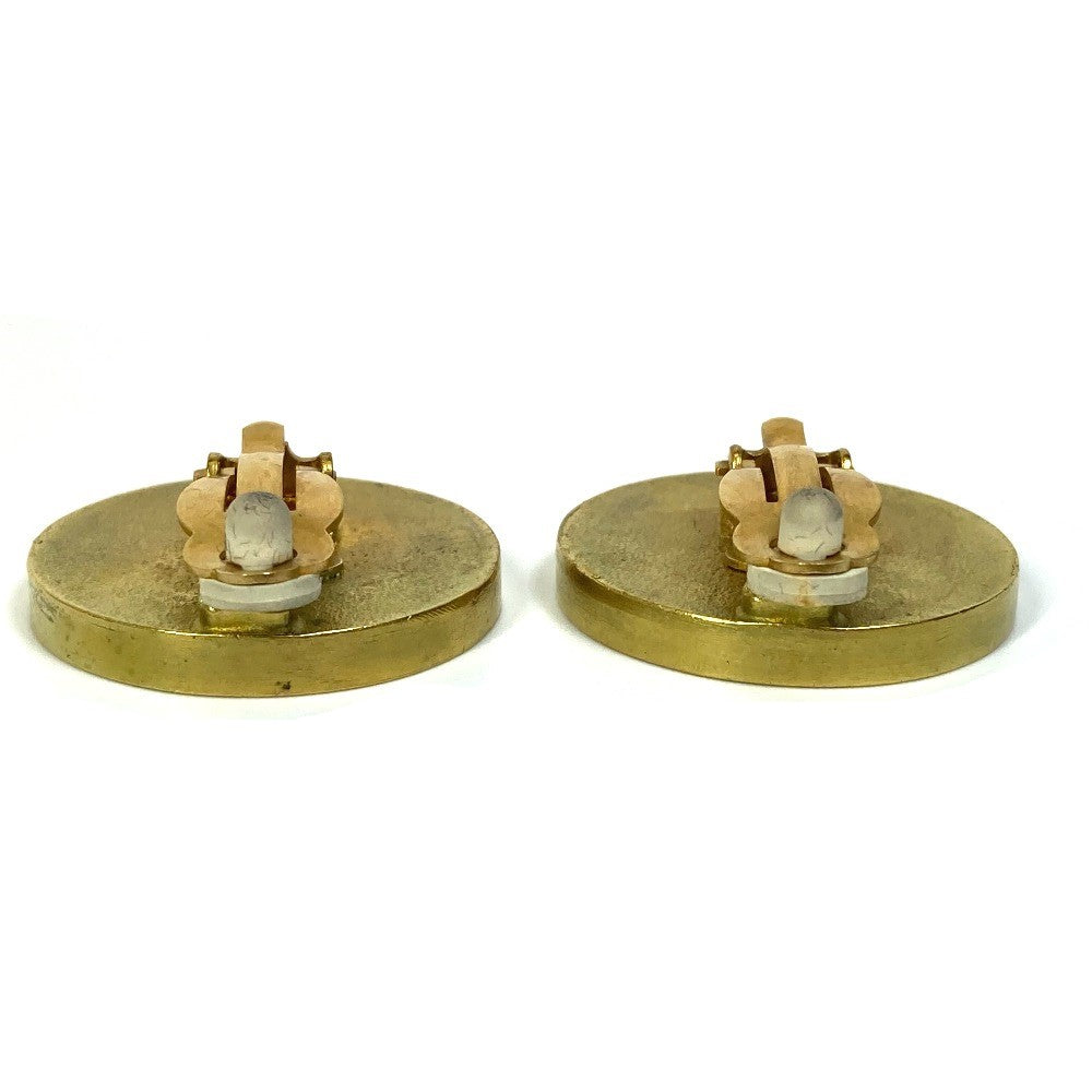 CHANEL Earring Gold Plated gold CC COCO Mark Women