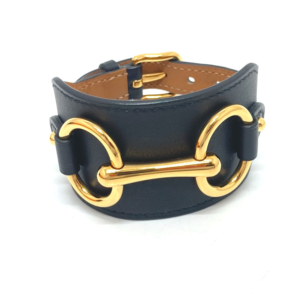 HERMES bracelet Vaux Swift black Horsebit Women T2 d