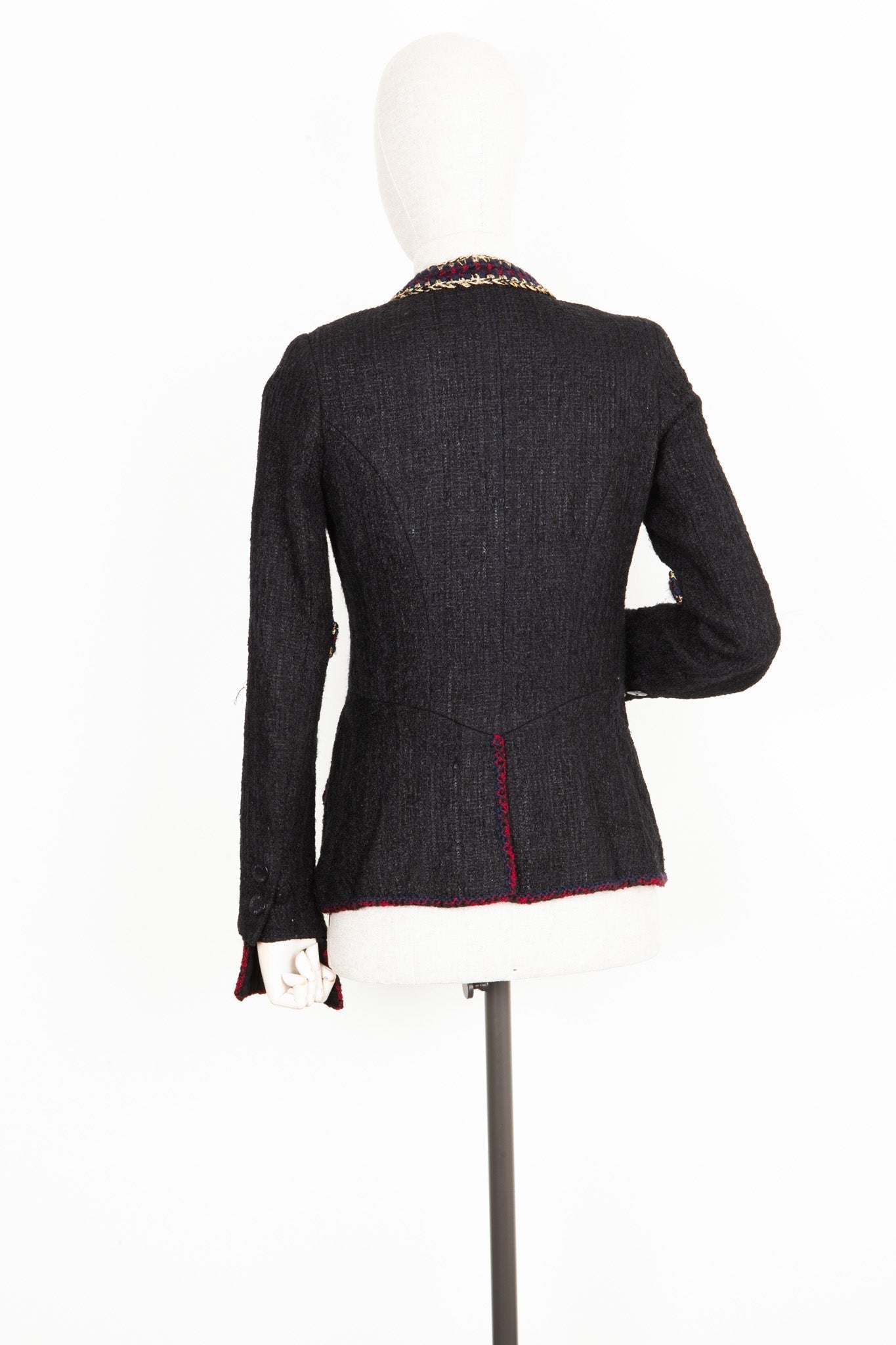 CHANEL Tweed Jacket Black Paris-Shanghai Prefall 2011