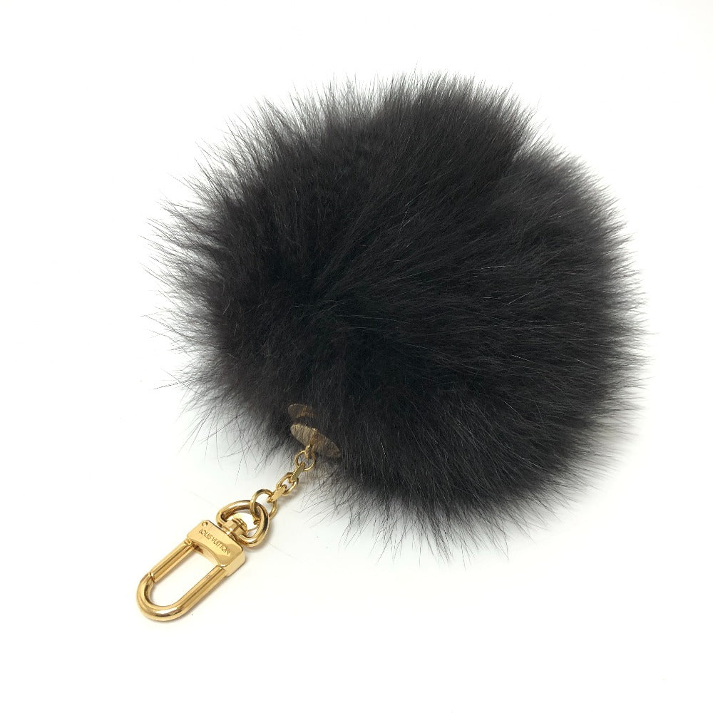 LOUIS VUITTON Bag charm M67372 fur black fuzzy bubble fur Women d