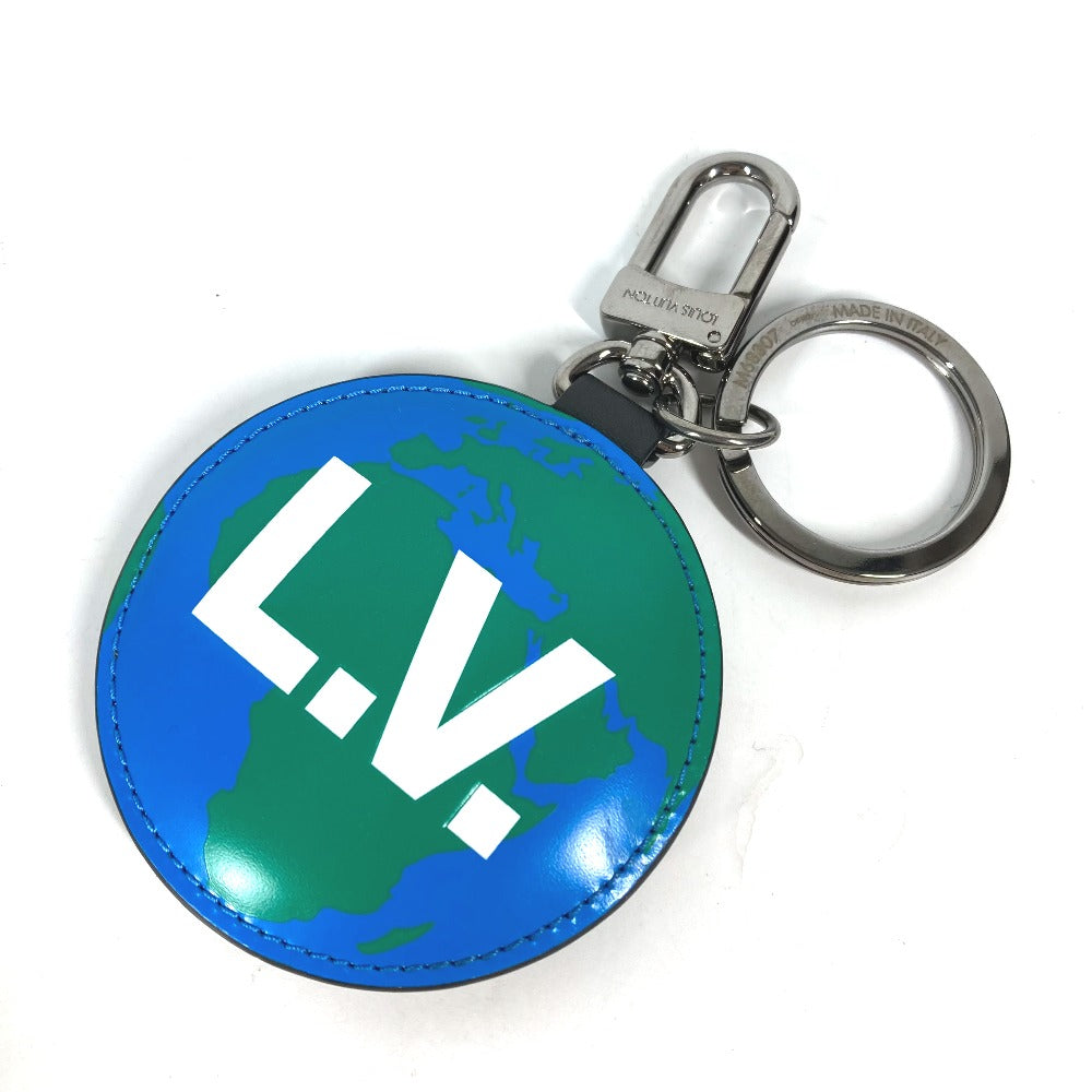 LOUIS VUITTON Bag charm M68307 Monogram canvas Blue x brown Monogram portocle padid