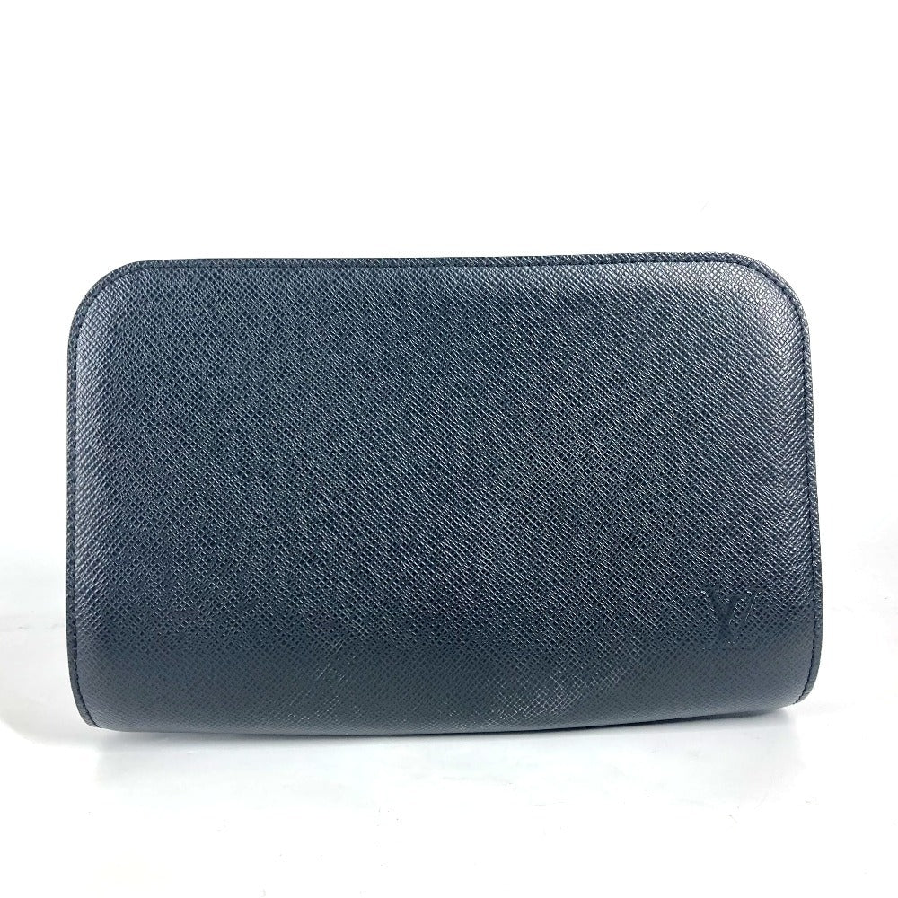 LOUIS VUITTON business bag M30182 Taiga Leather black Taiga Baikal mens d
