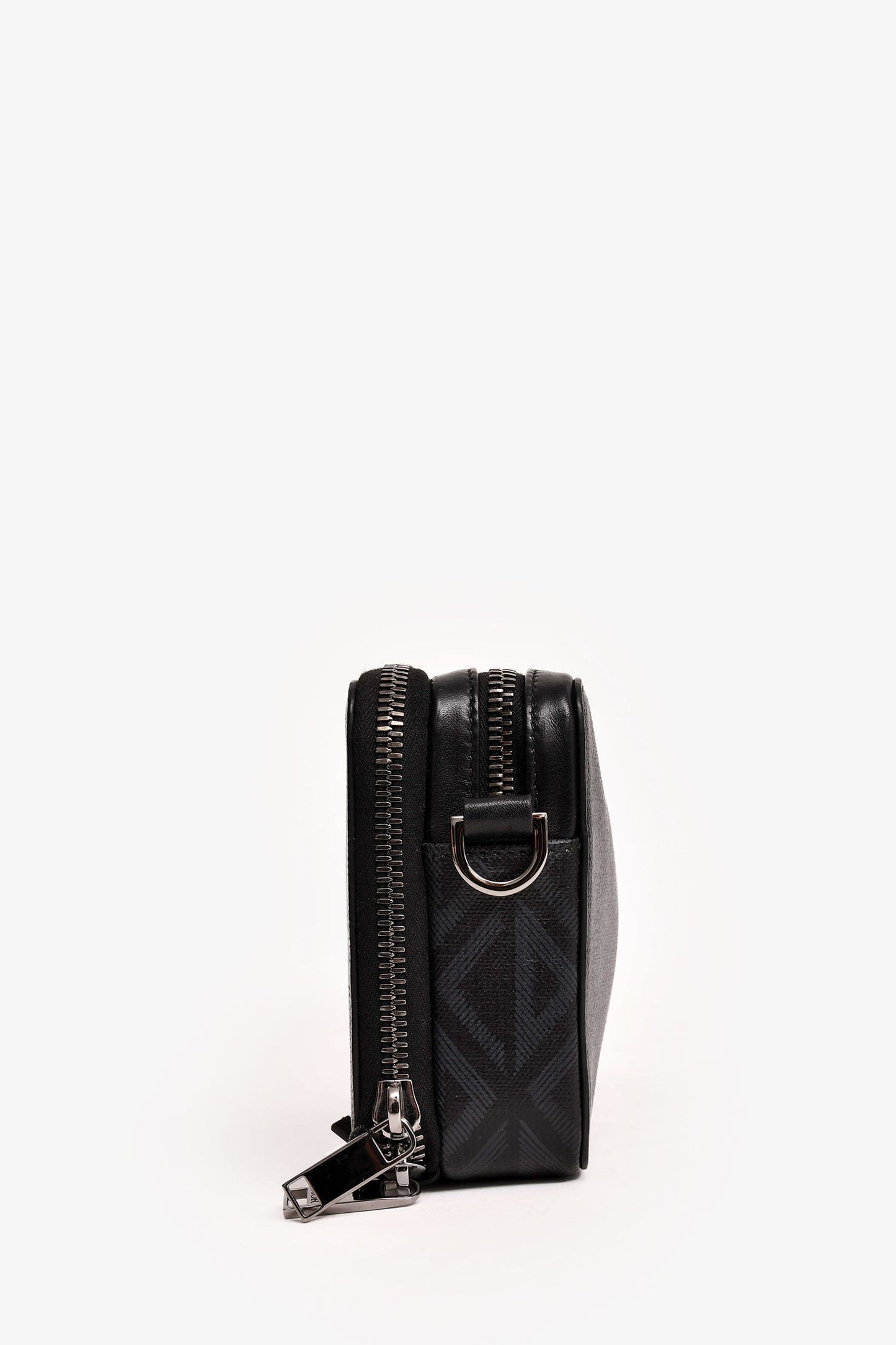 Dior Homme Black Coated Canvas CD Print Zipped Pouch