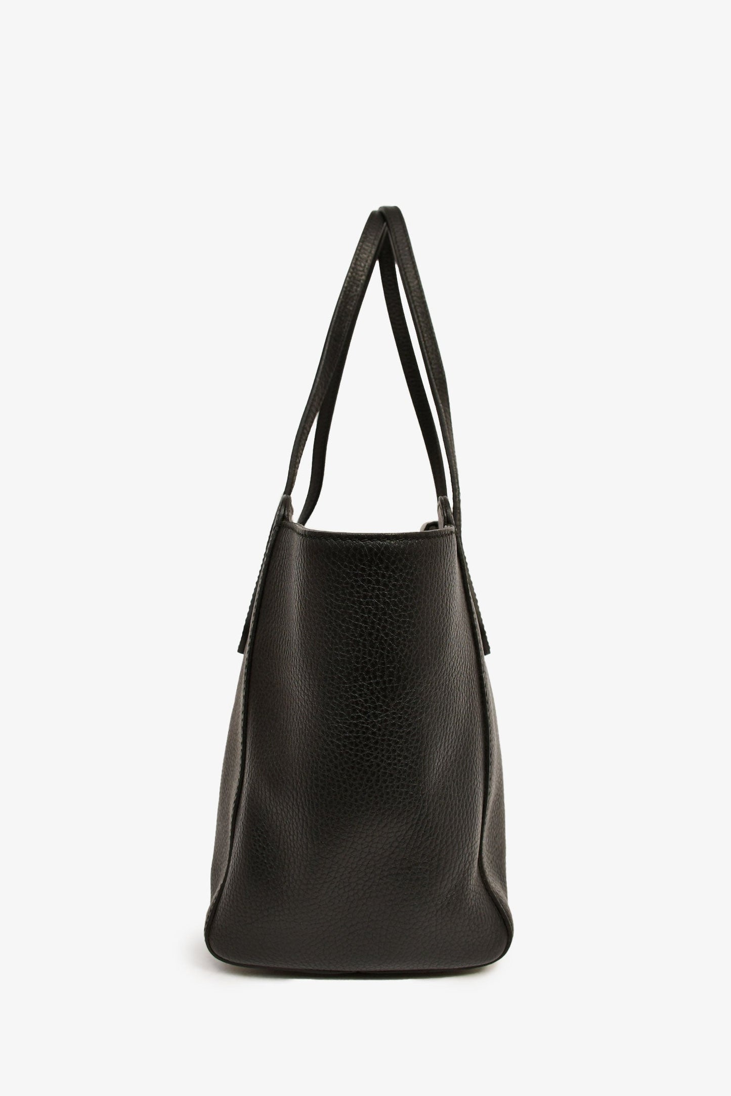 Gucci Black Grained Leather Small 'Swing' Tote