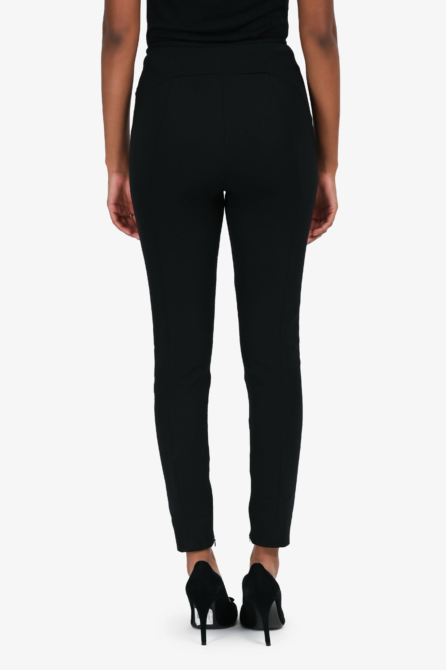 Prada Black Slim Zip Ankle Tro rs Size 36