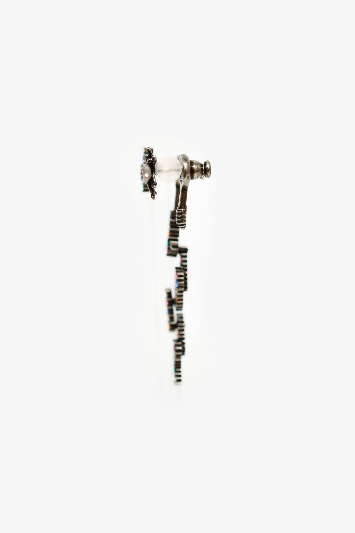 Christian Dior Multicolour Crystal 'J'Adior' Bee Earrings