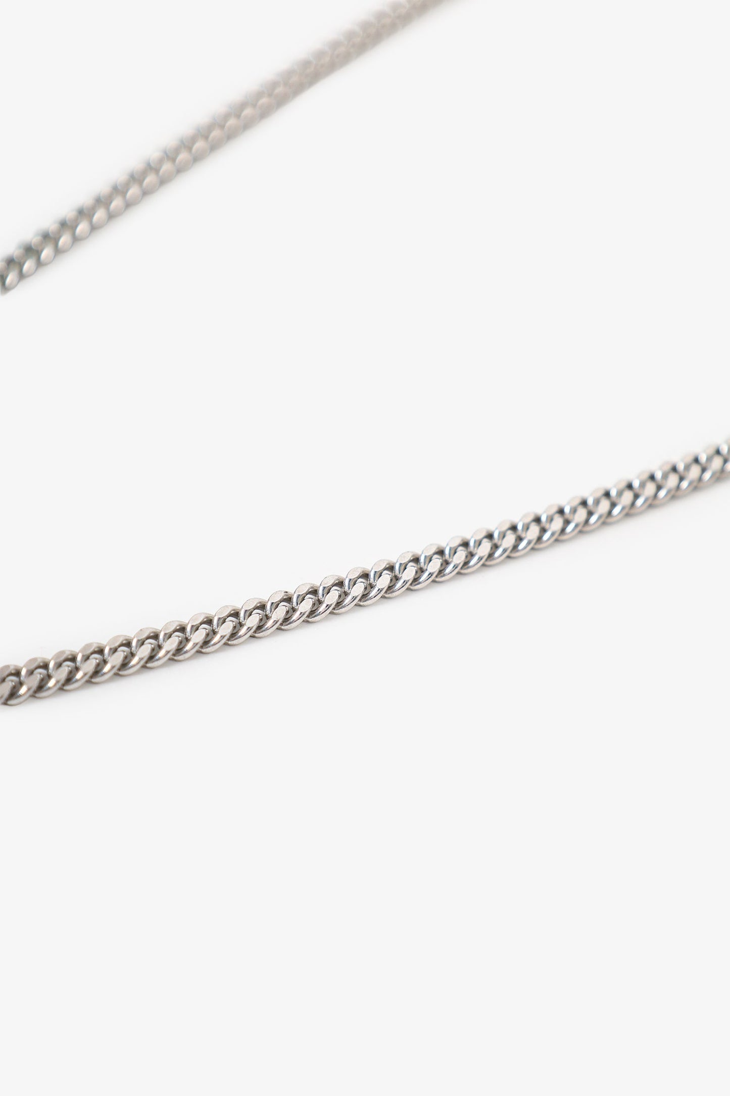 Christian Dior Silver Tone 'Dior' Tag Necklace