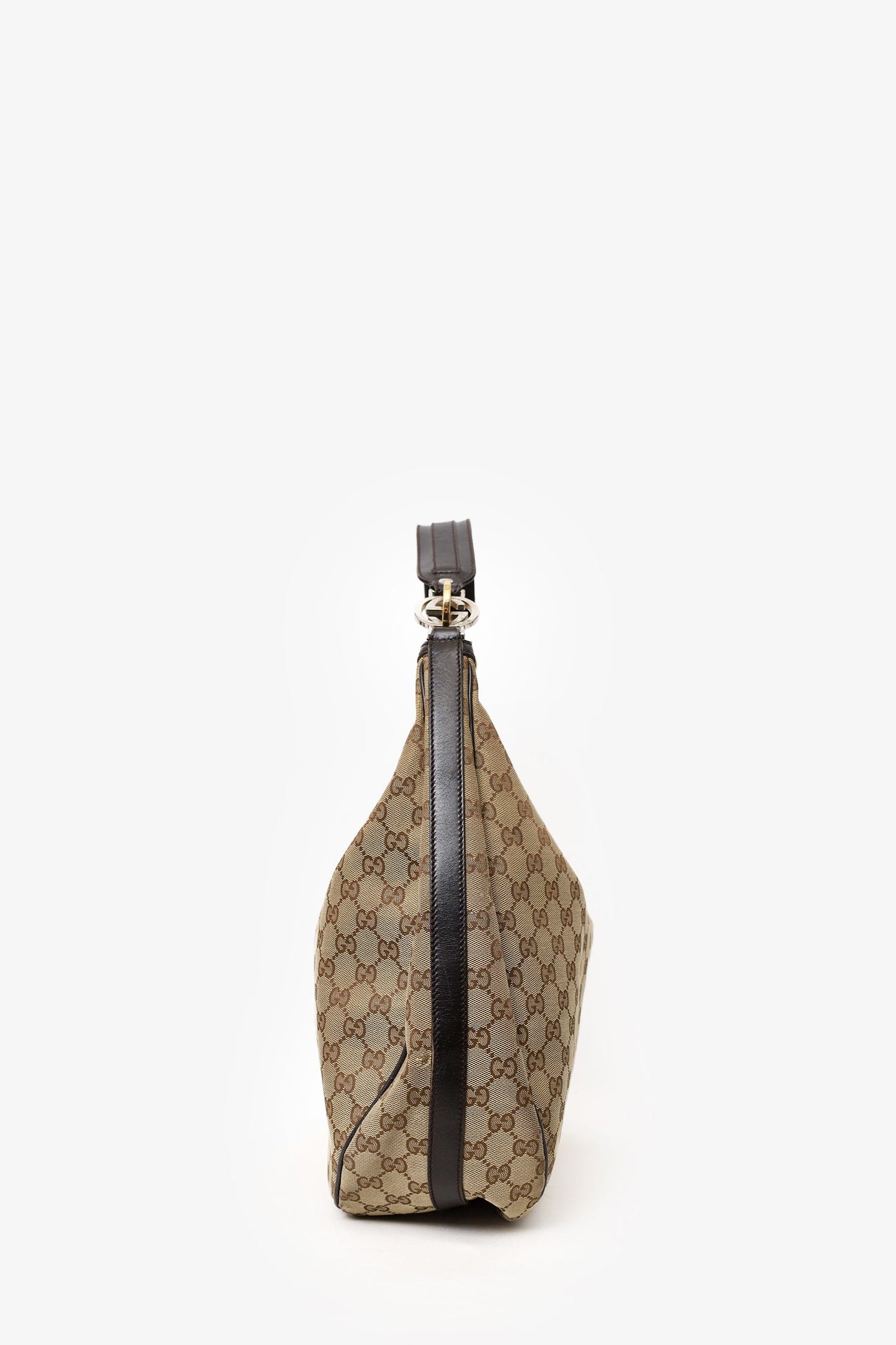 Gucci Beige/Brown GG Canvas Medium GG Twins Hobo