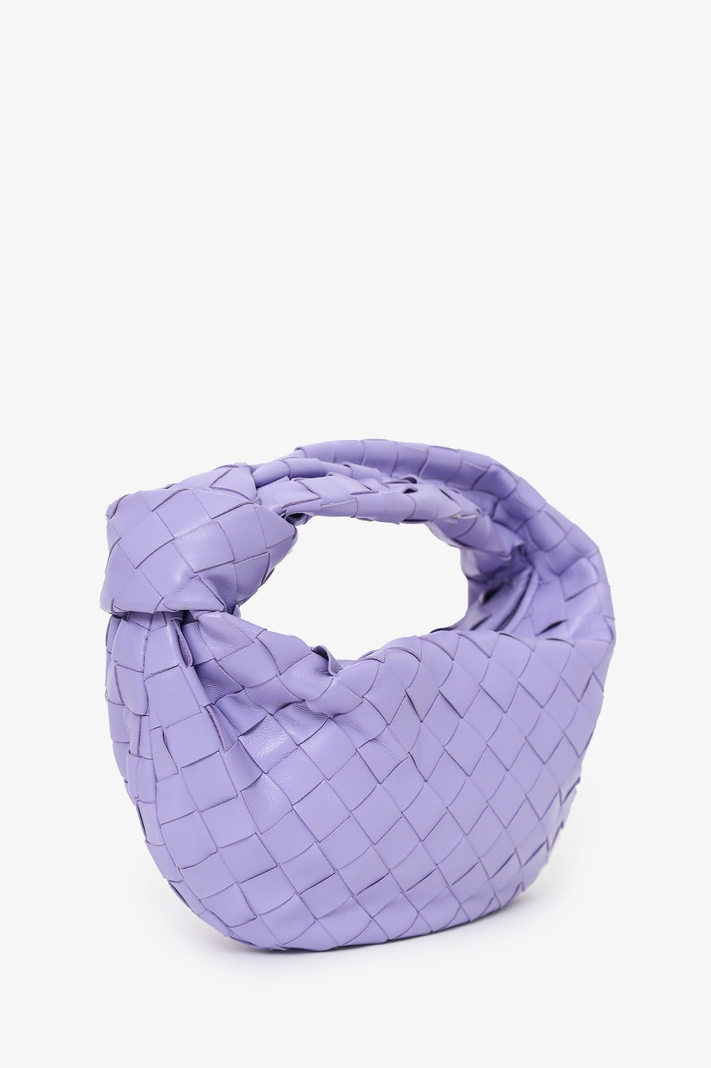 Bottega Veneta Purple Intrecciato Leather Mini Jodie