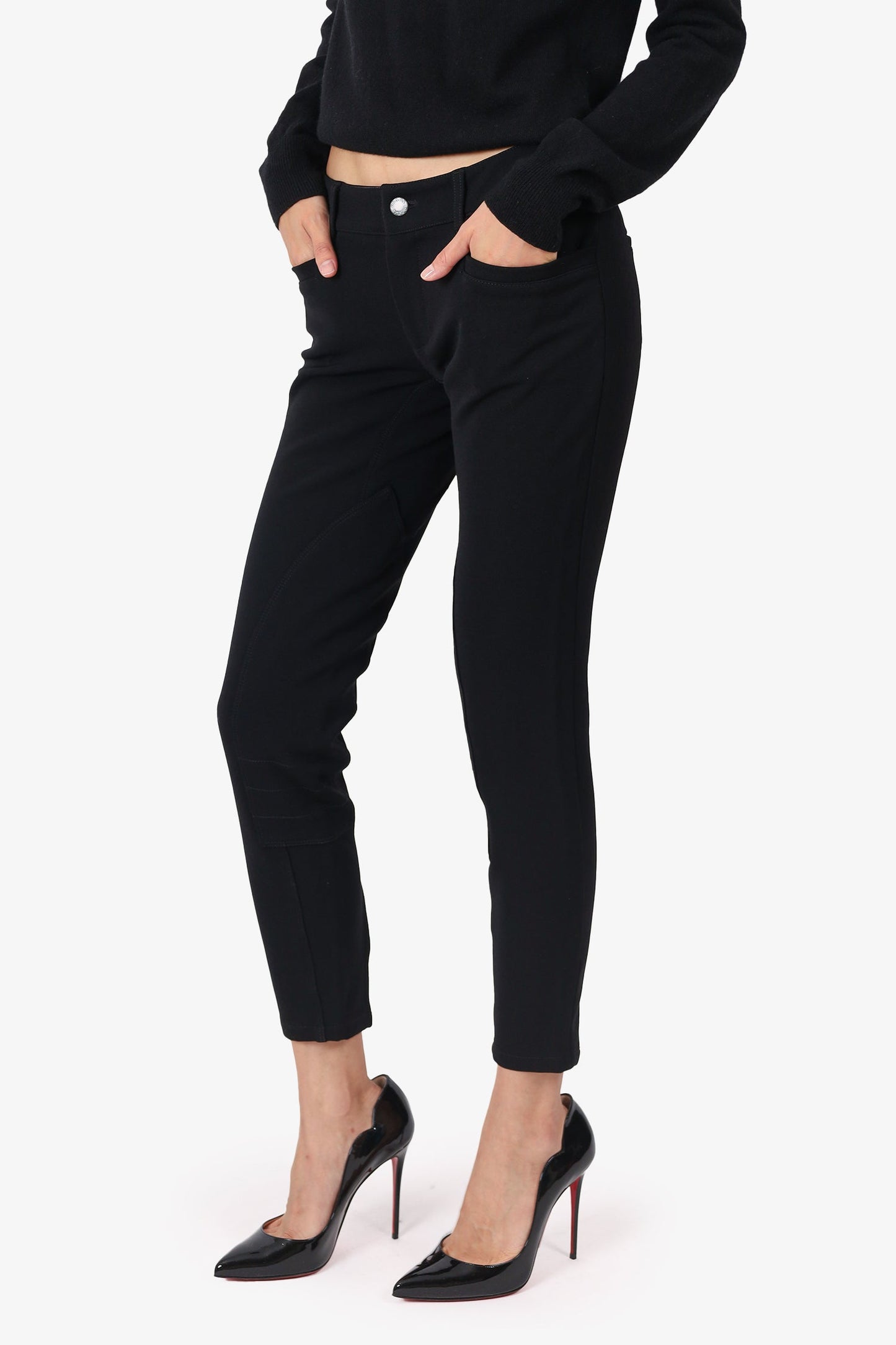 Prada Black Zip-up Pants Size 42