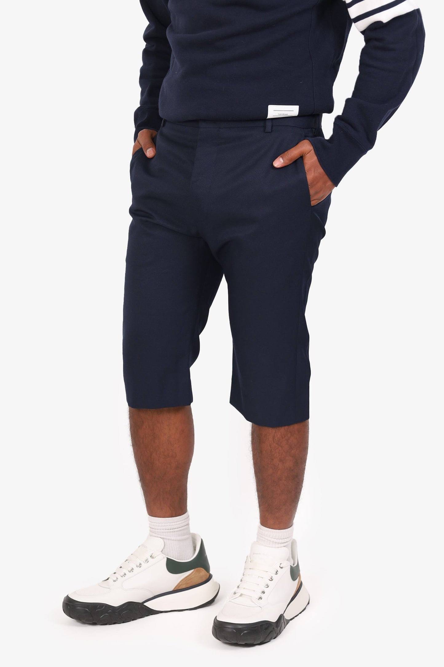 Balenciaga Navy Cropped Tro rs Size 50 Mens