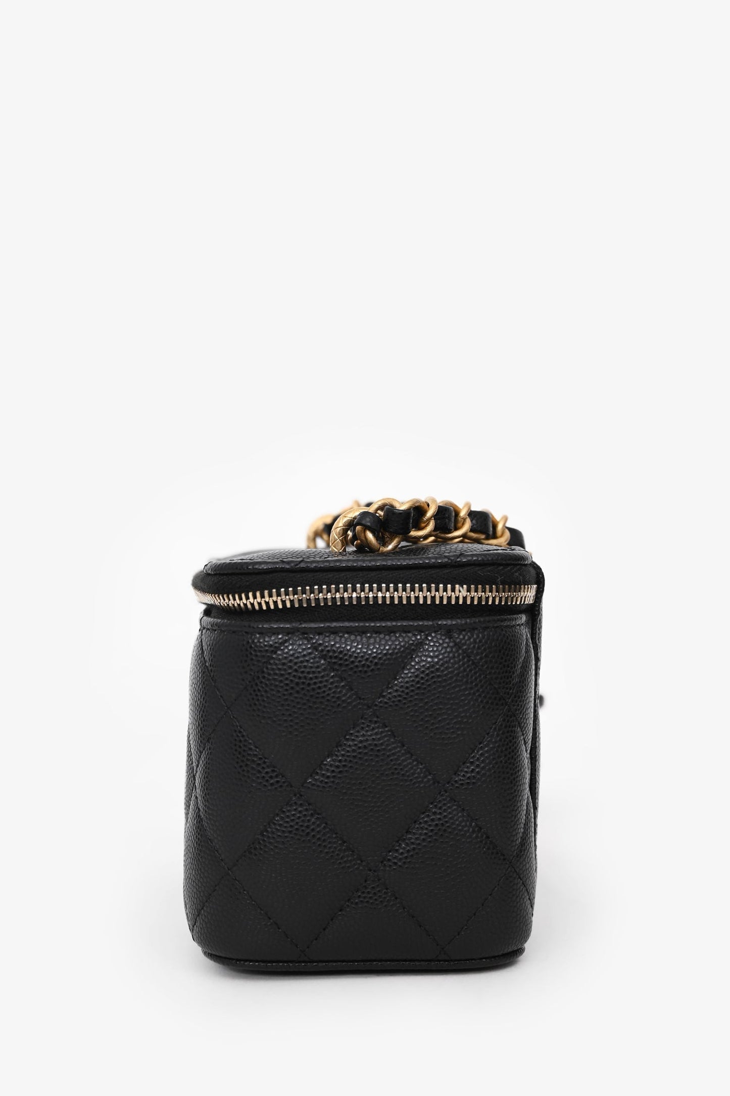 Pre-Loved Chanel™ Black Caviar Leather Vanity Crossbody with AirPod case