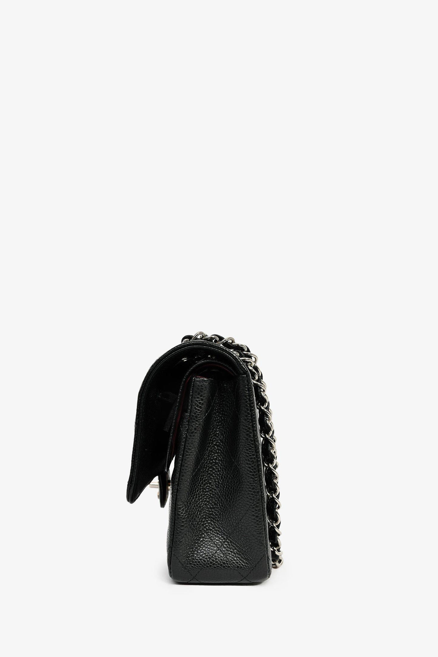 Pre-Loved Chanel™ 2010-11 Black Caviar Leather Medium Double Flap SHW