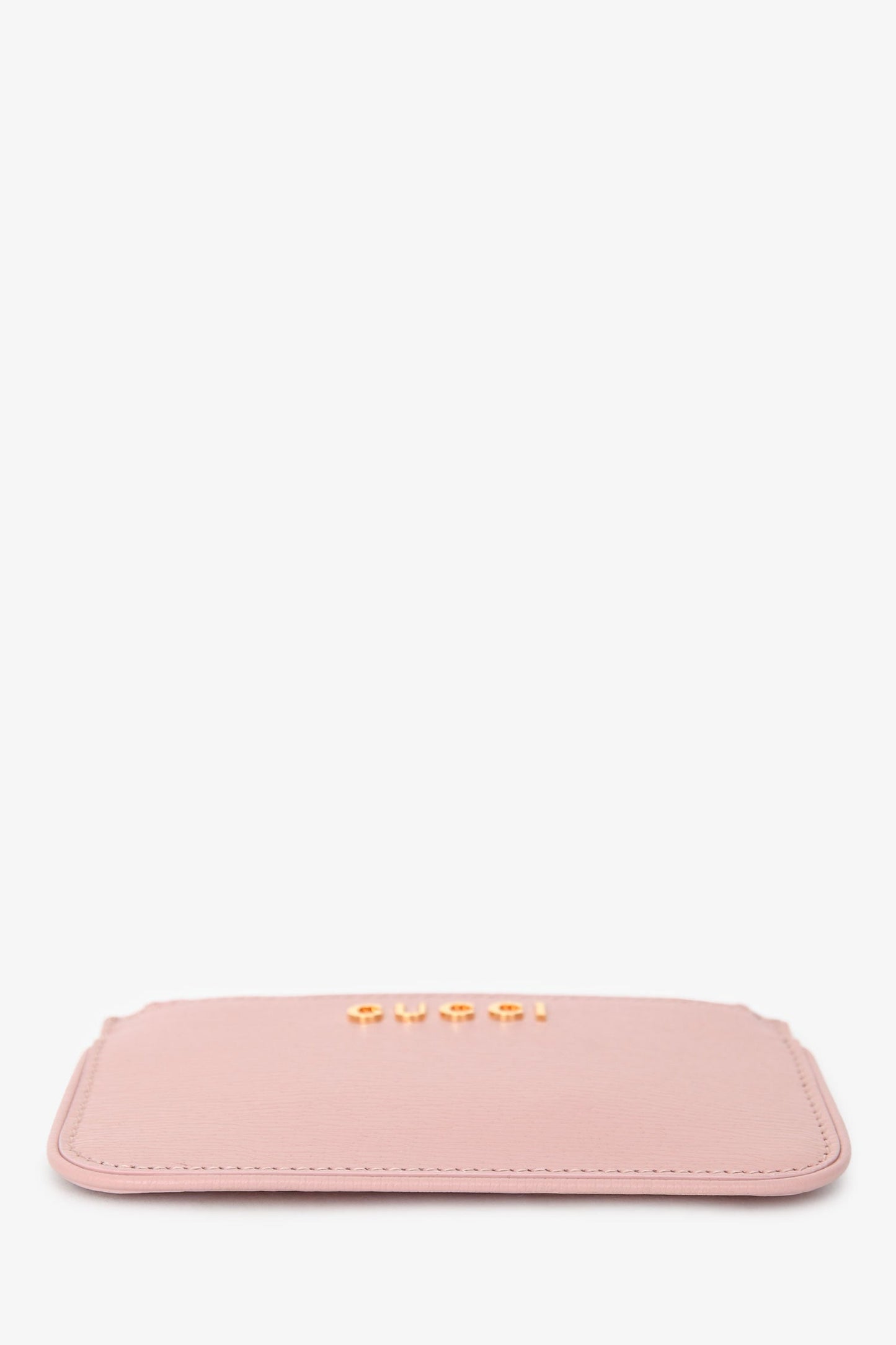 Gucci Pink Leather Logo Zip Wallet With Keychain