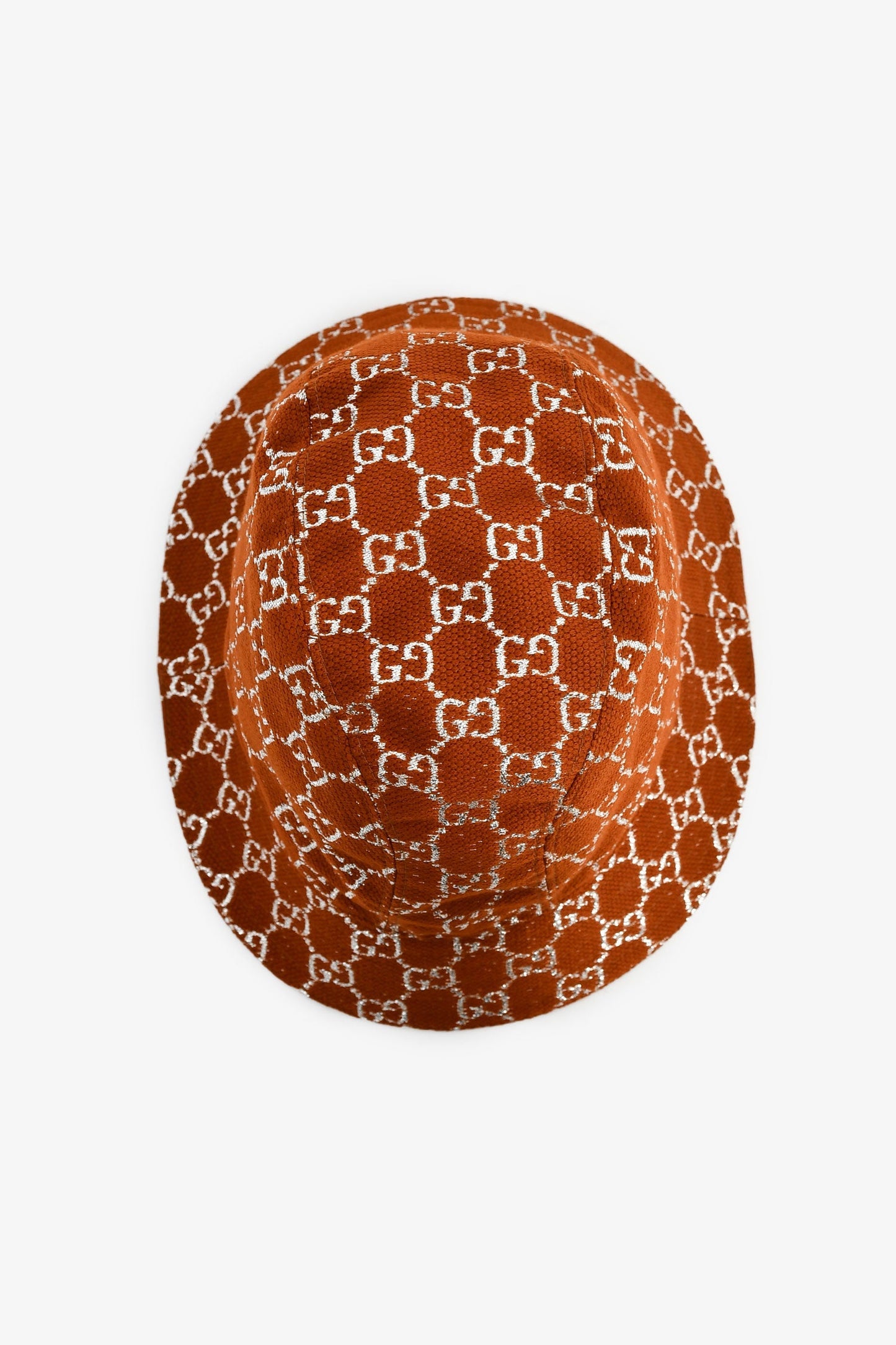 Gucci Brown Metallic GG Monogram Bucket Hat
