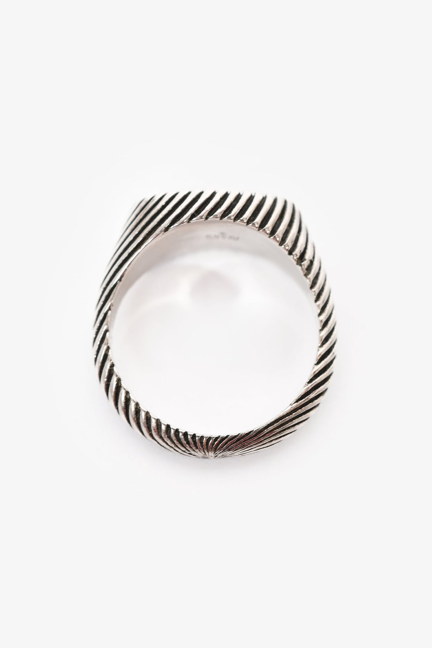 Gucci Sterling Silver GG Marmont Signet Ring Size 9