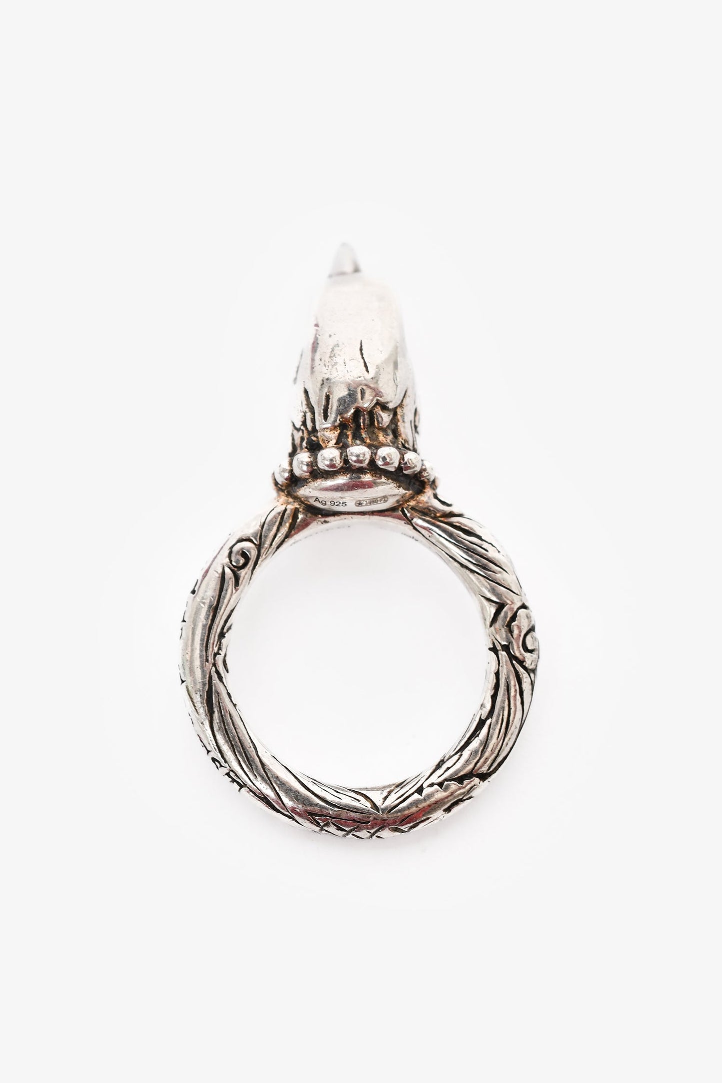 Gucci Sterling Silver 'Anger Forest' Eagle Ring Size 10