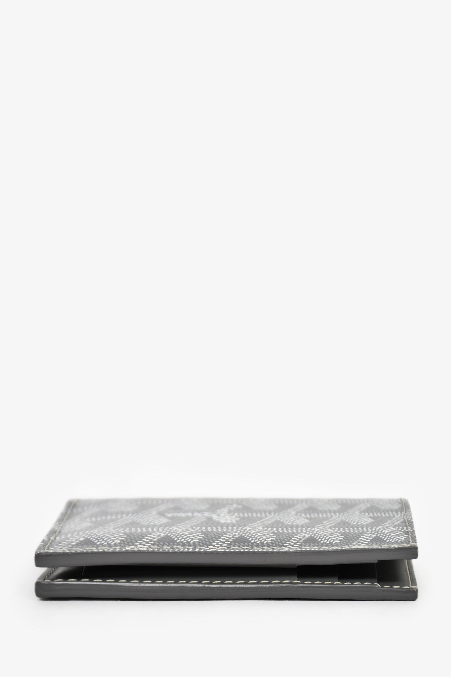 Goyard Grey Goyardine Leather 'Saint-Pierre' Card Wallet