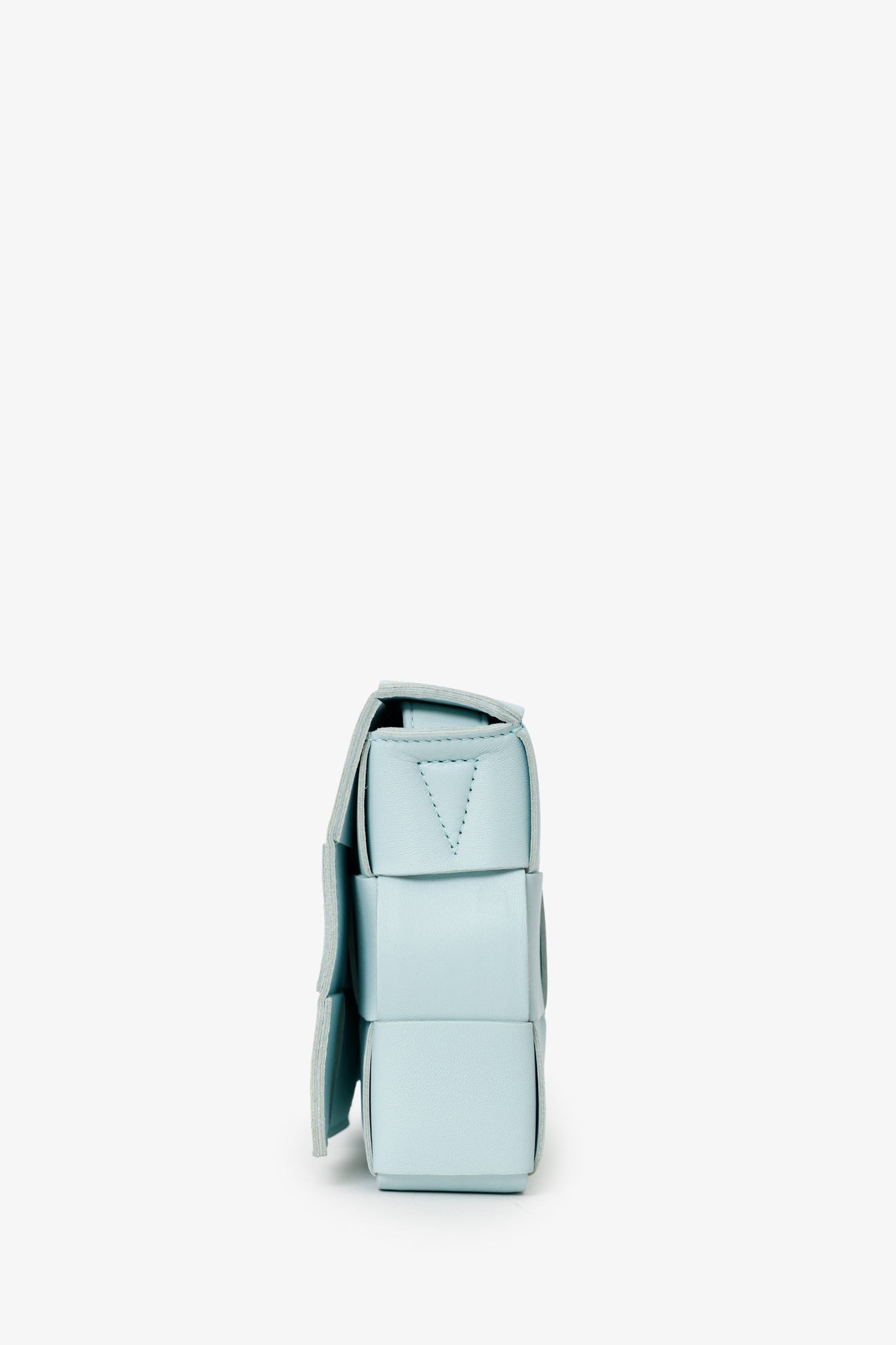 Bottega Veneta Light Blue Intrecciato Leather Cassette Crossbody Bag