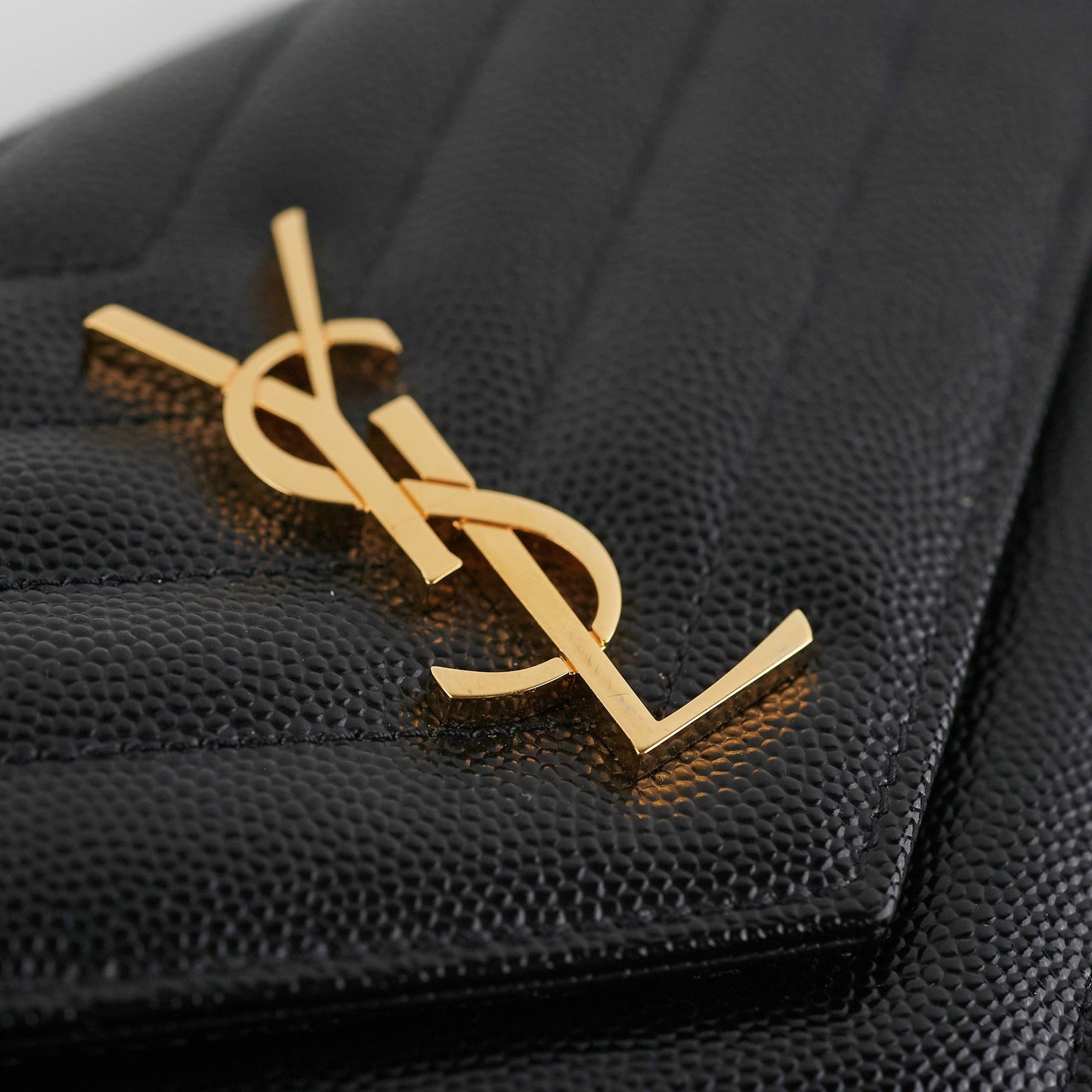 Saint Laurent Cassandre Wallet On Chain (WOC) Small Black