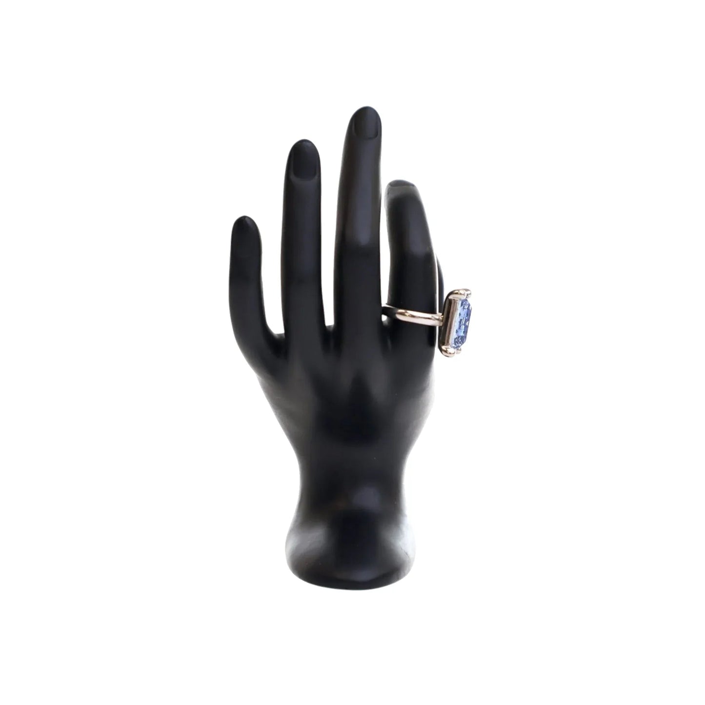 Silver Louis Vuitton Monogram Crystal Ring