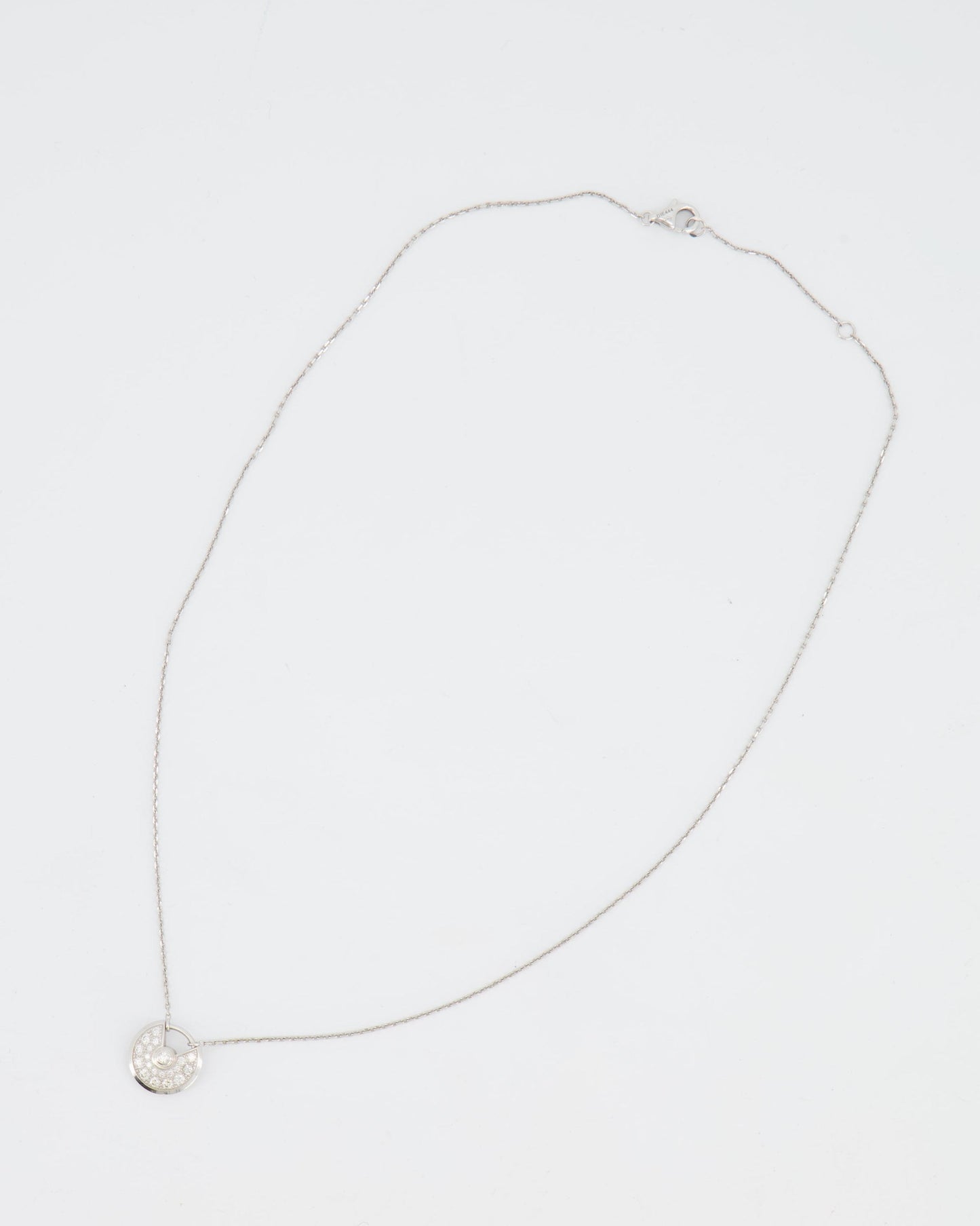 Cartier Amulette de Cartier Necklace in 18k White Gold with 20 brilliant-cut diamonds RRP £5,000
