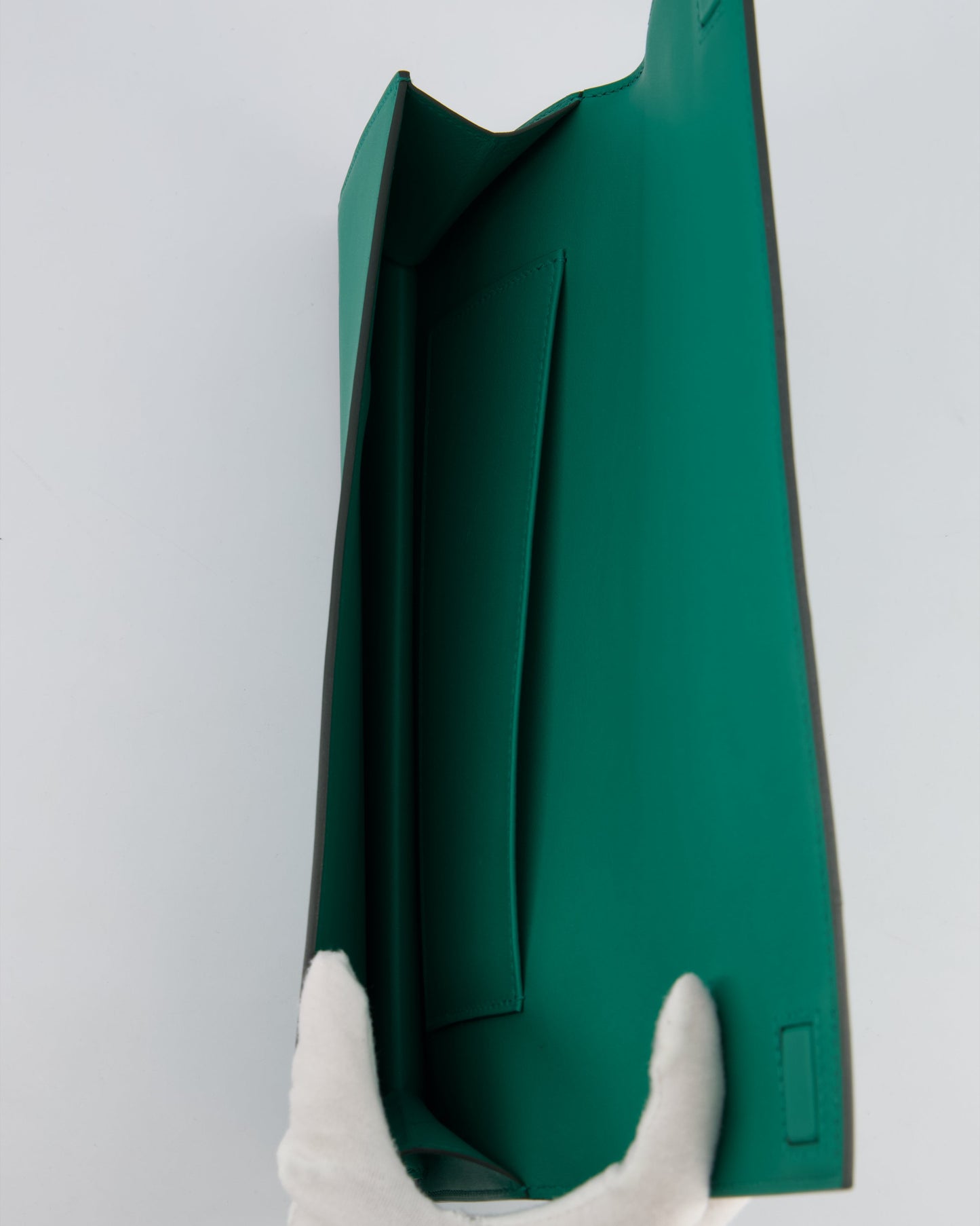 *FIRE PRICE* Herm�s Birkin Cut Shadow Bag In Vert Vertigo Swift Leather