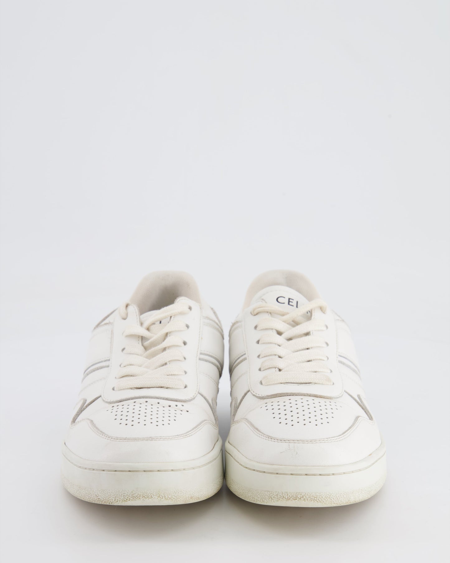 CŽline White Trainers with Black Logo Detail Size EU 36 RRP £650