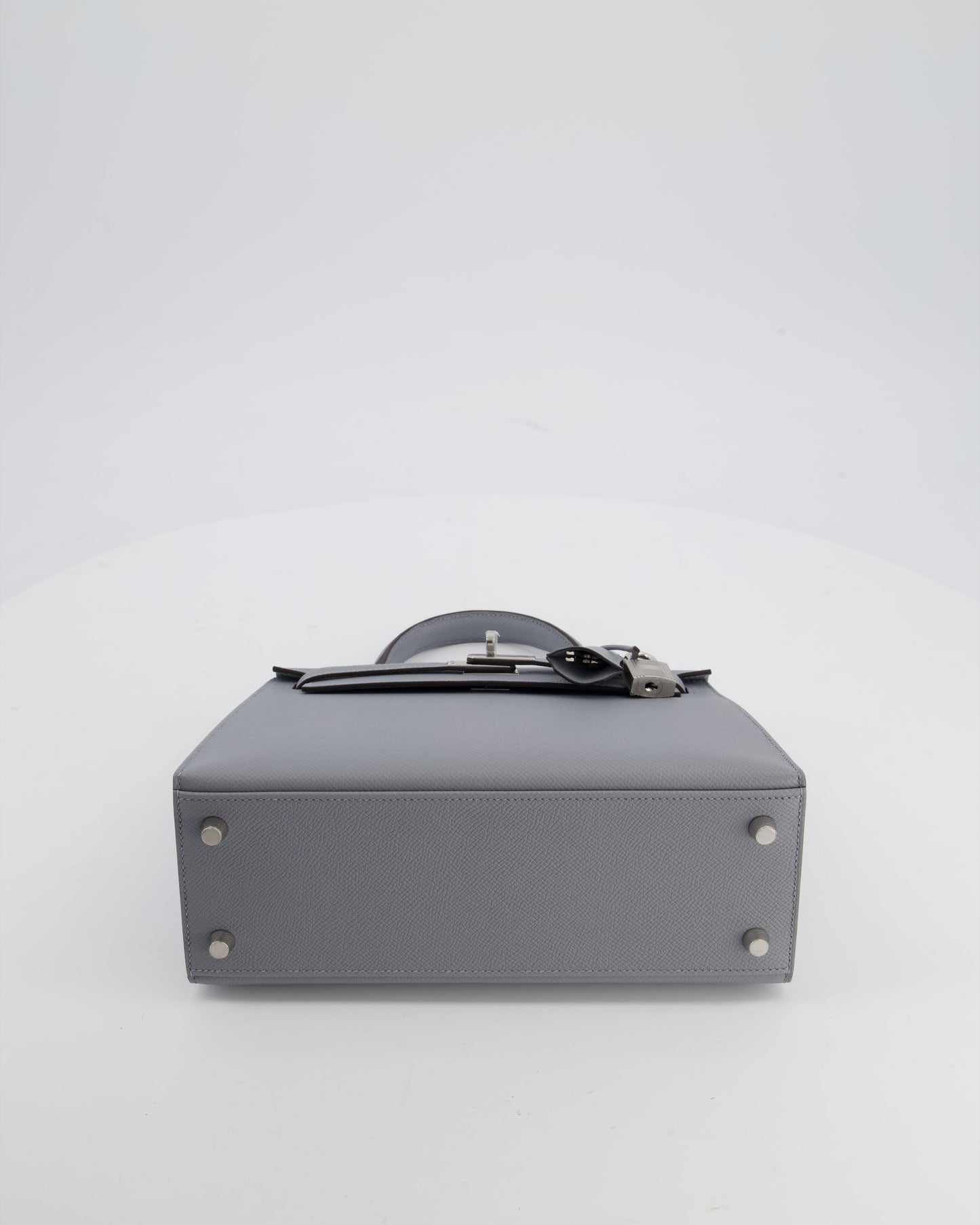 Herm�s Kelly 25 Sellier Bag in Gris Pantin Epsom Leather with Palladium Hardware