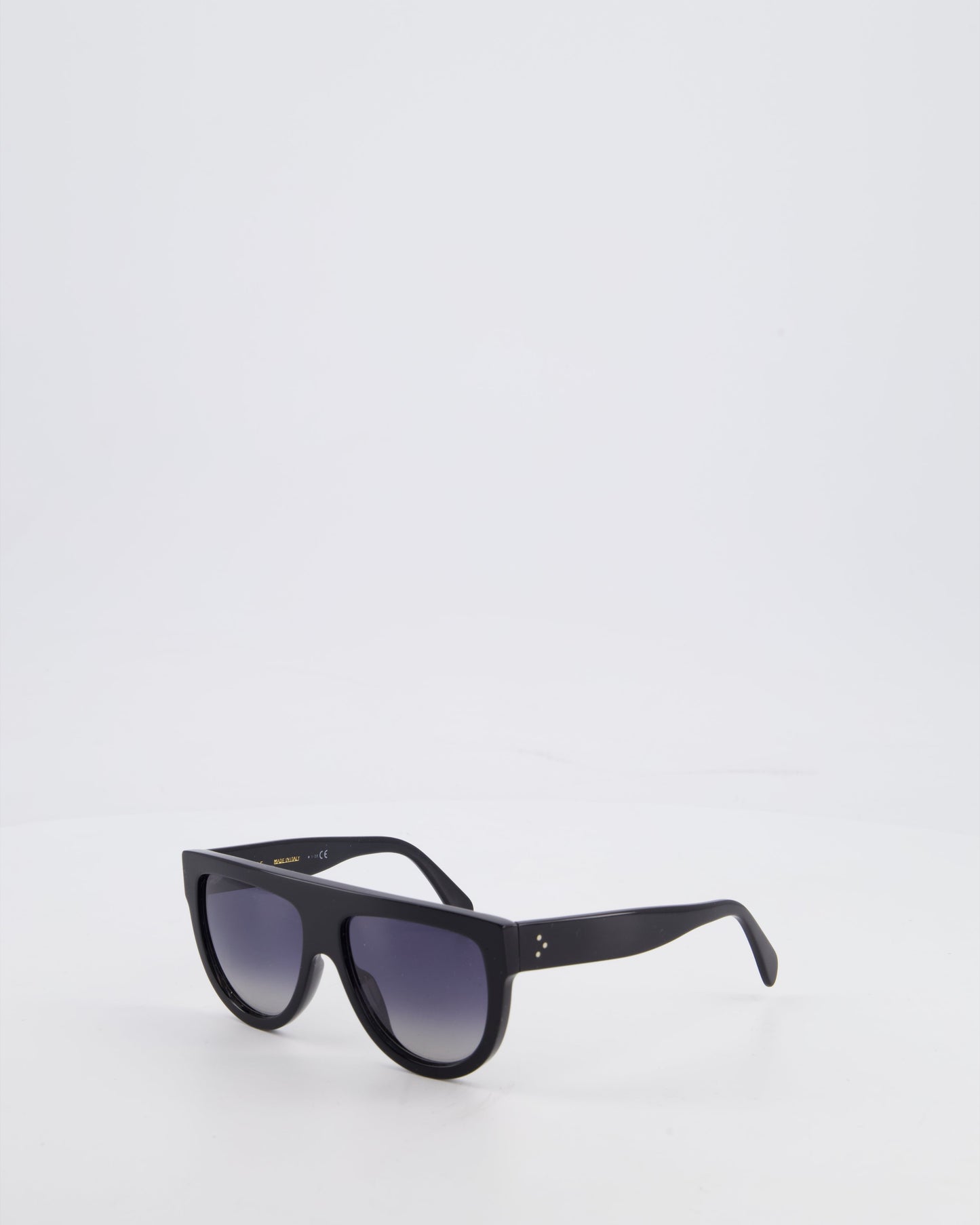 Celine Black Flat Top Aviator CL4001IN 58 Sunglasses