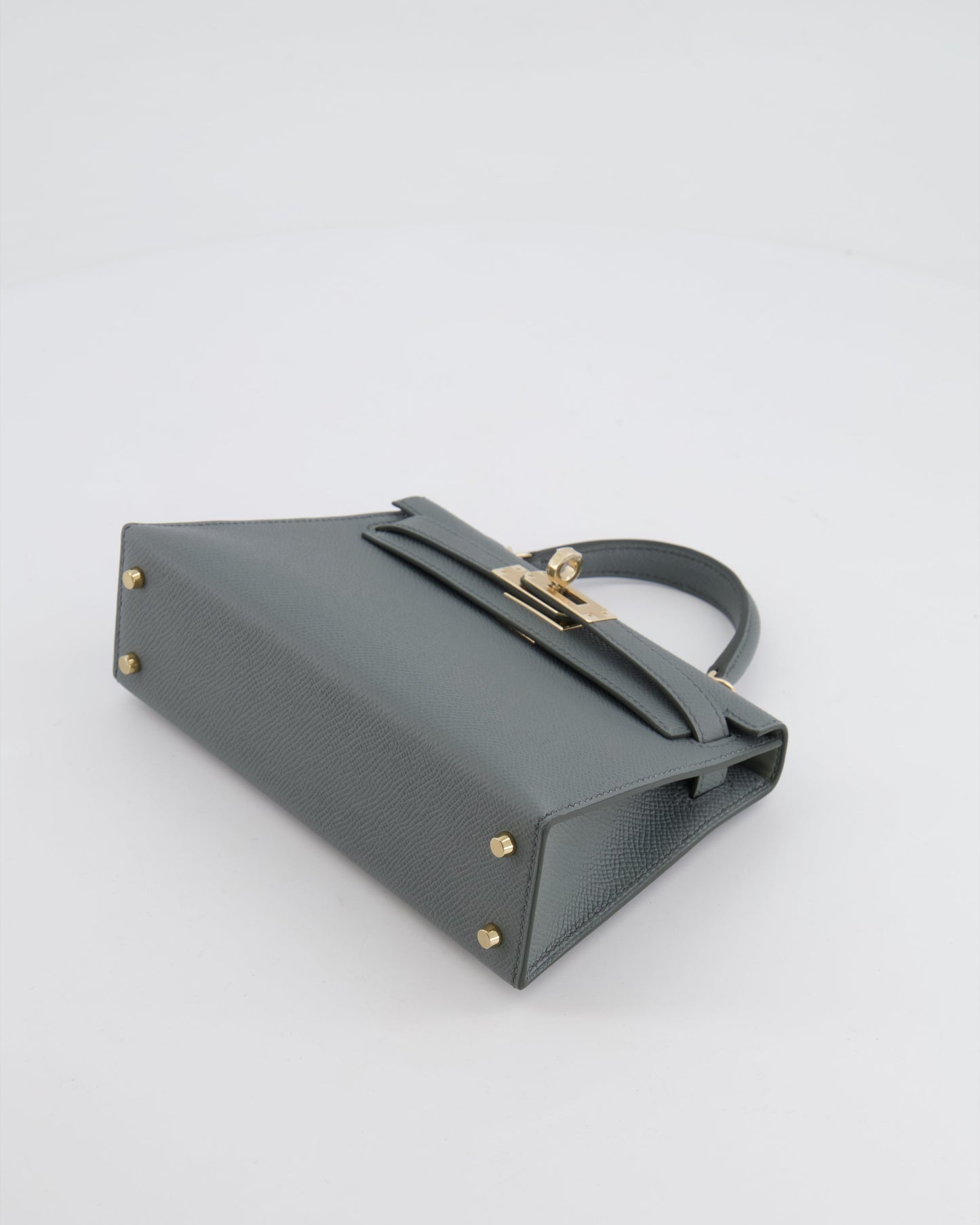 *RARE* Herm�s Mini Kelly II 20 Bag in Vert Amande Epsom Leather with Permabrass Hardware
