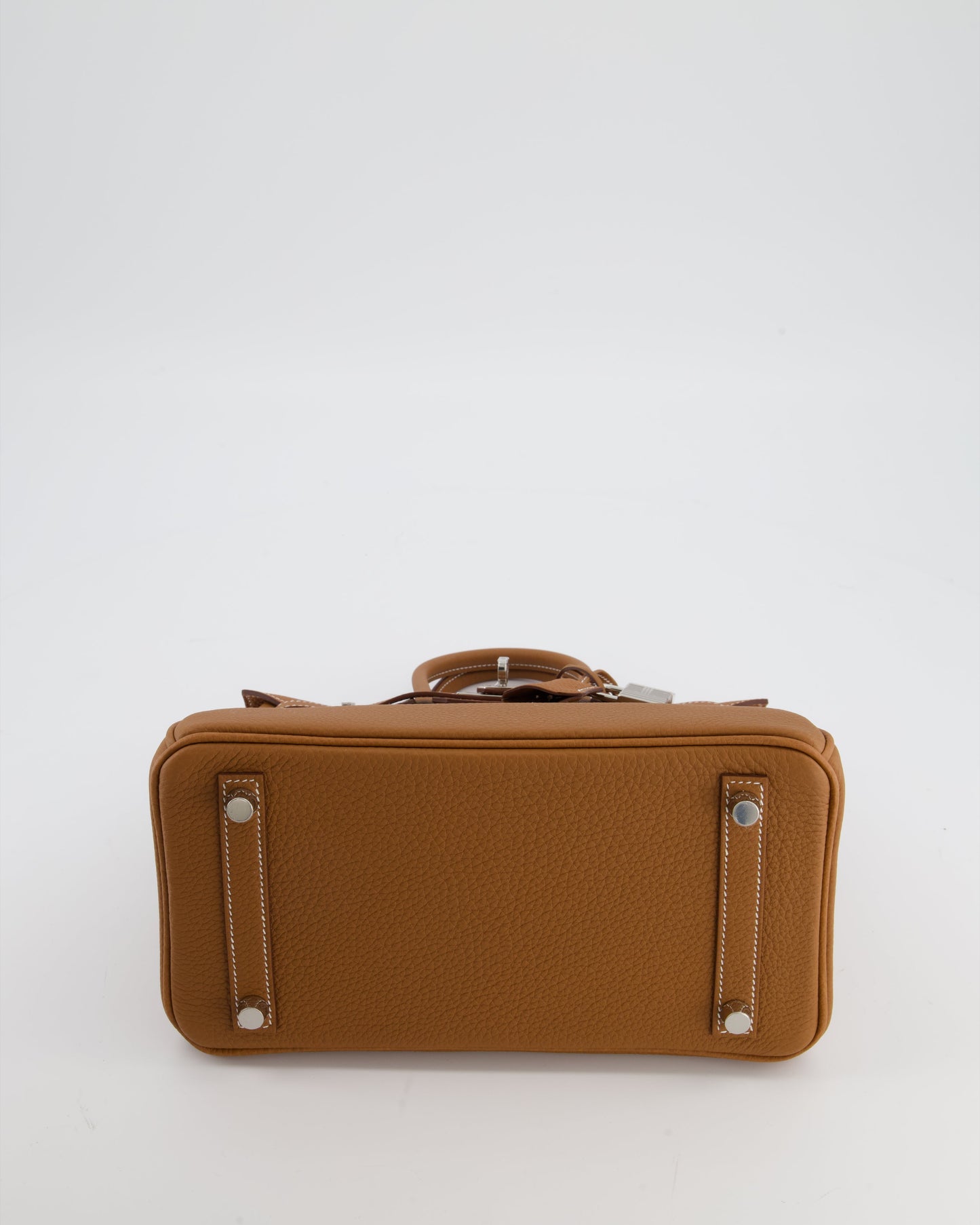 *HOT* Herm�s Birkin 25 Retourne Bag in Gold Togo Leather with Palladium Hardware