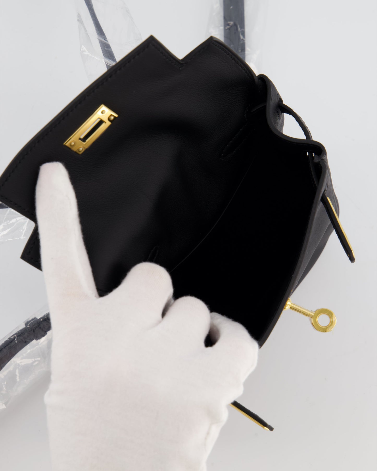 *RARE* Herm�s Kelly Jump Backpack Bag in Noir Swift Leather with Gold Hardware