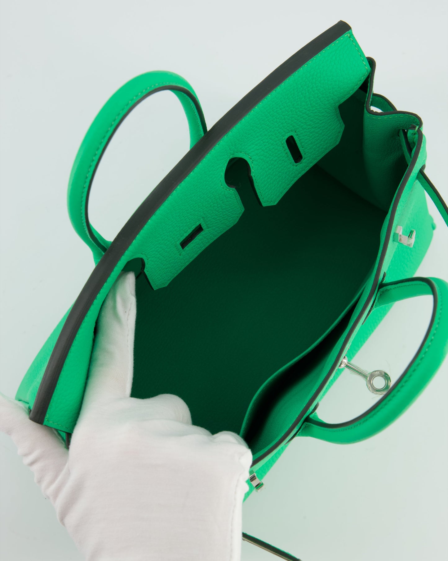 Herm�s Birkin 25 Retourne Bag in Vert Comics Togo Leather with Palladium Hardware