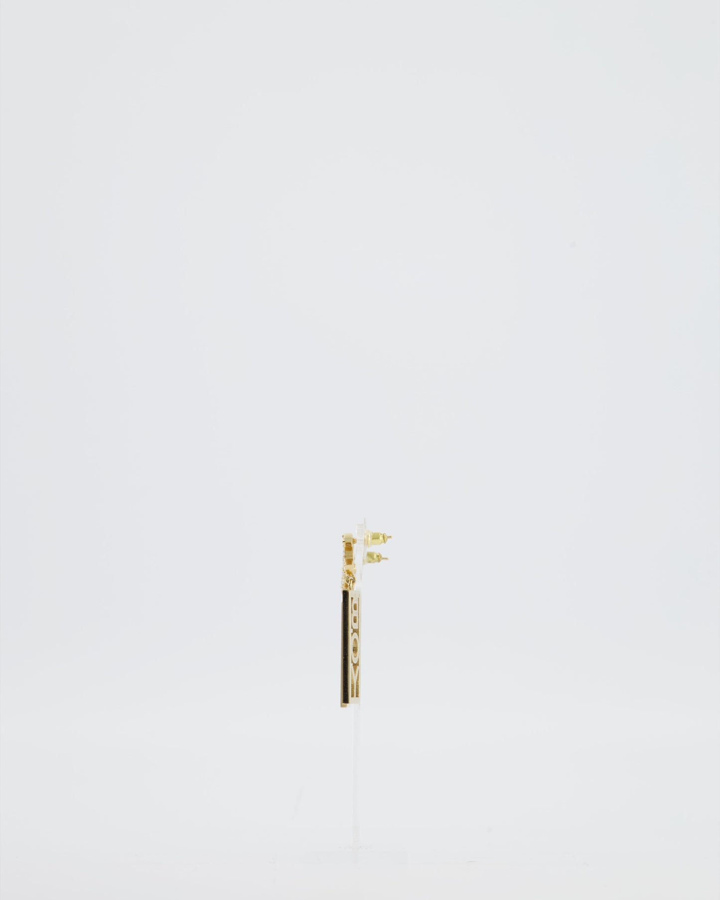 Chanel 22P Gold Crystal CC Earrings Drop BOY Pendant