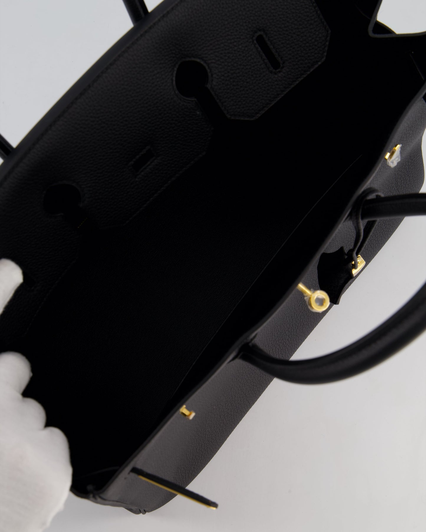 Hermès Birkin 35 Retourne Bag in Noir Togo Leather with Gold Hardware