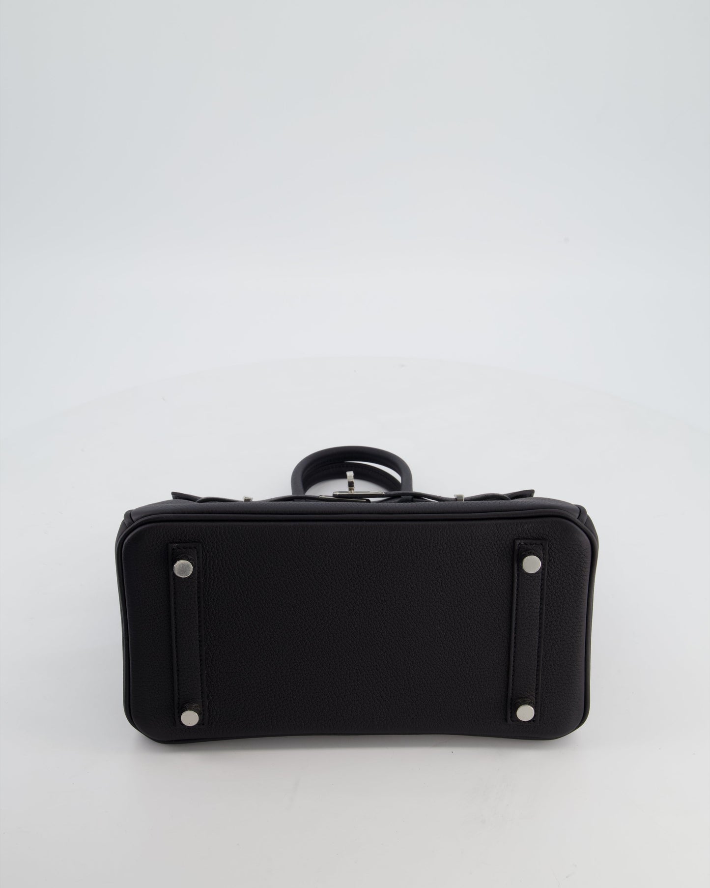 *HOT & RARE* Hermès Birkin 25 Retourne Bag in Noir Togo Leather with Palladium Hardware