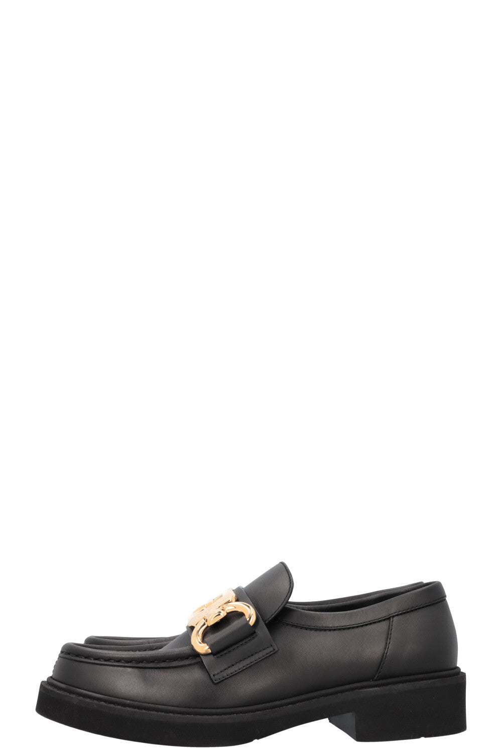 LOUIS VUITTON Academy Lock Loafers Black