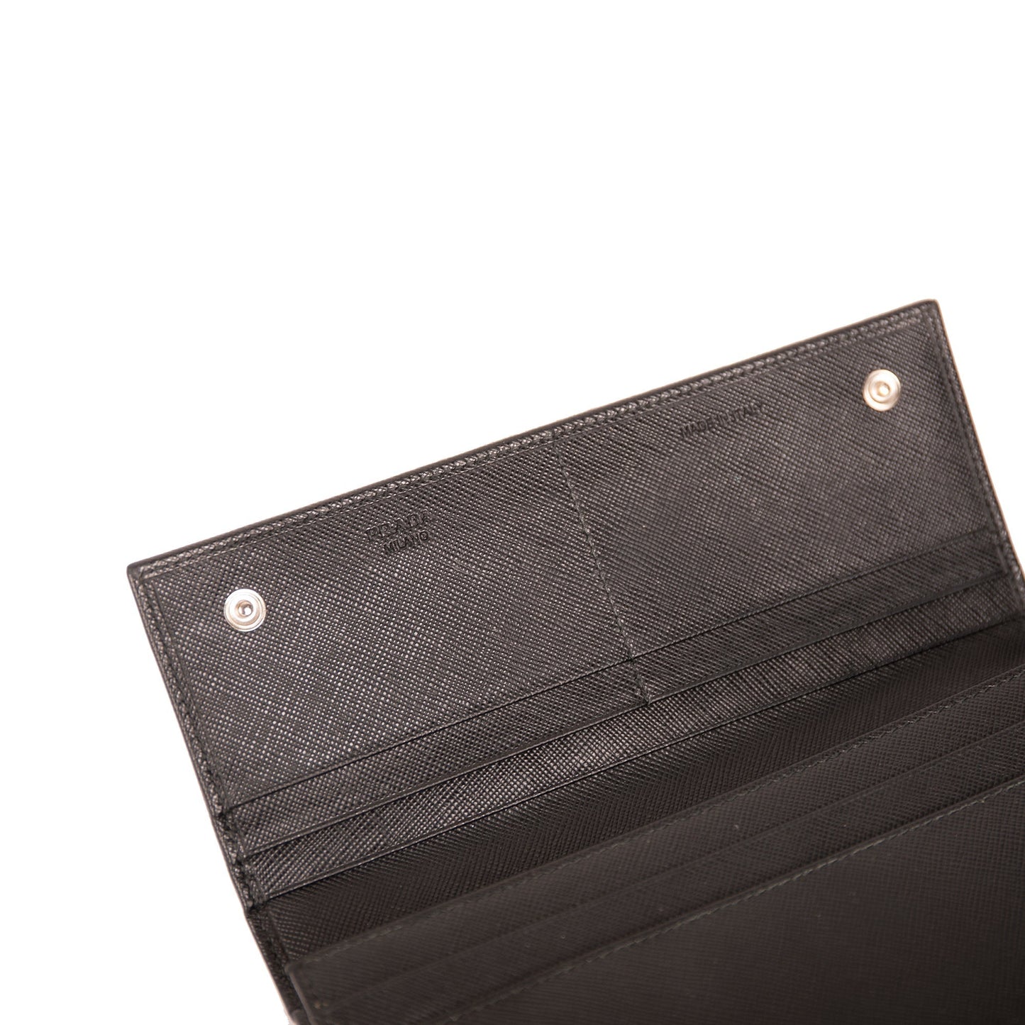 Prada Black Saffiano Continental Wallet