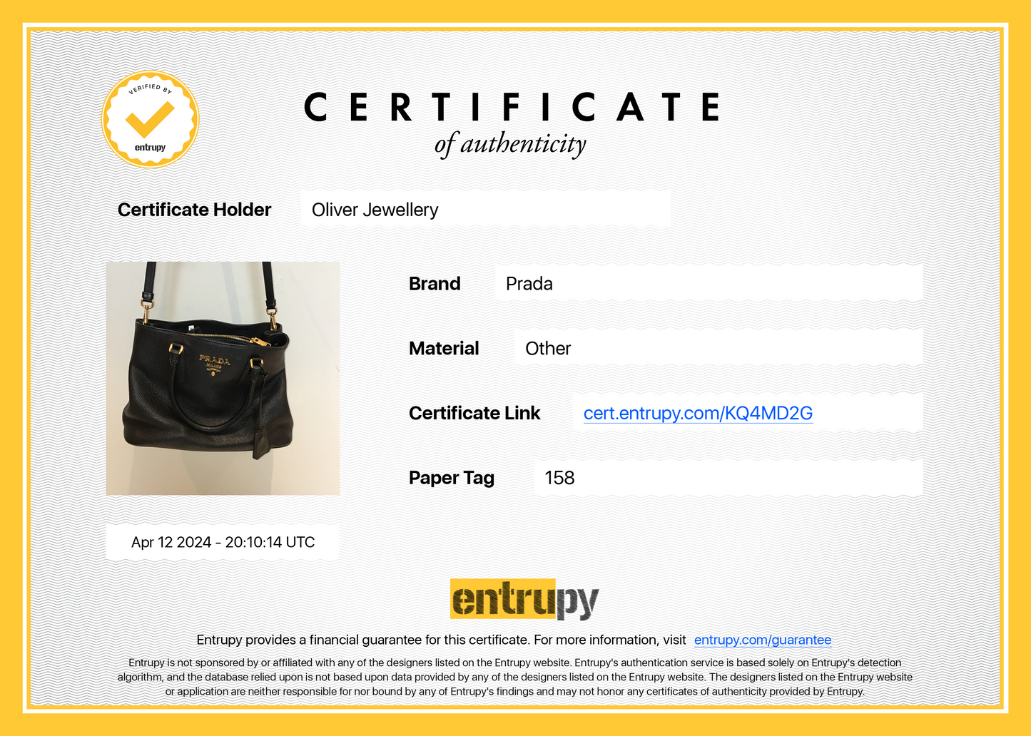 Prada Black Vitello Phenix Convertible Tote