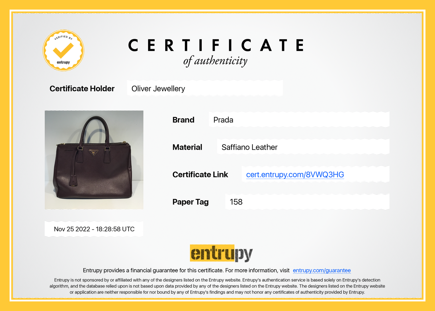 Prada Large Saffiano Lux Galleria Double Zip Tote